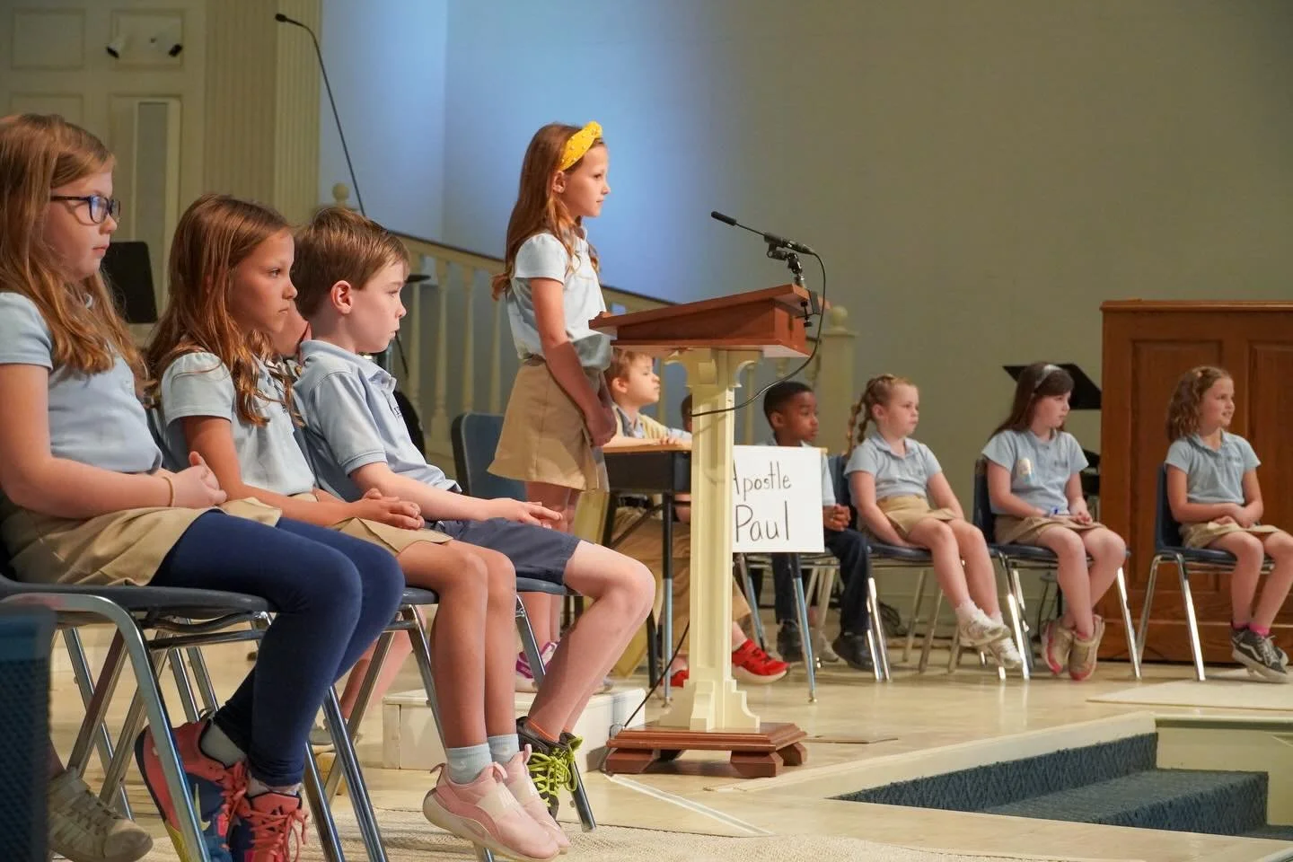 Mrs. Ploesser&rsquo;s second-grade class led chapel today and did a wonderful job sharing an important message from Scripture. They reminded us of how the Apostle Paul teaches us to put on the full armor of God, showing that He gives us everything we