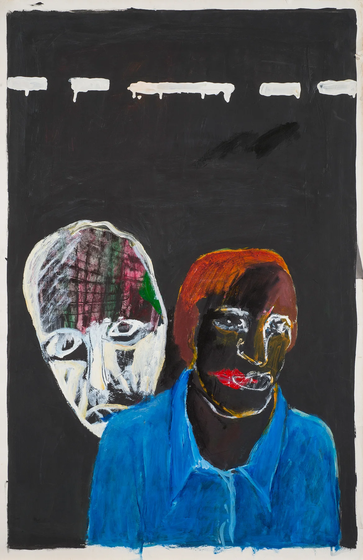 Untitled , 1991. Acrylic on paper, 40 x 26 in. (101.6 x 66.04 cm.)