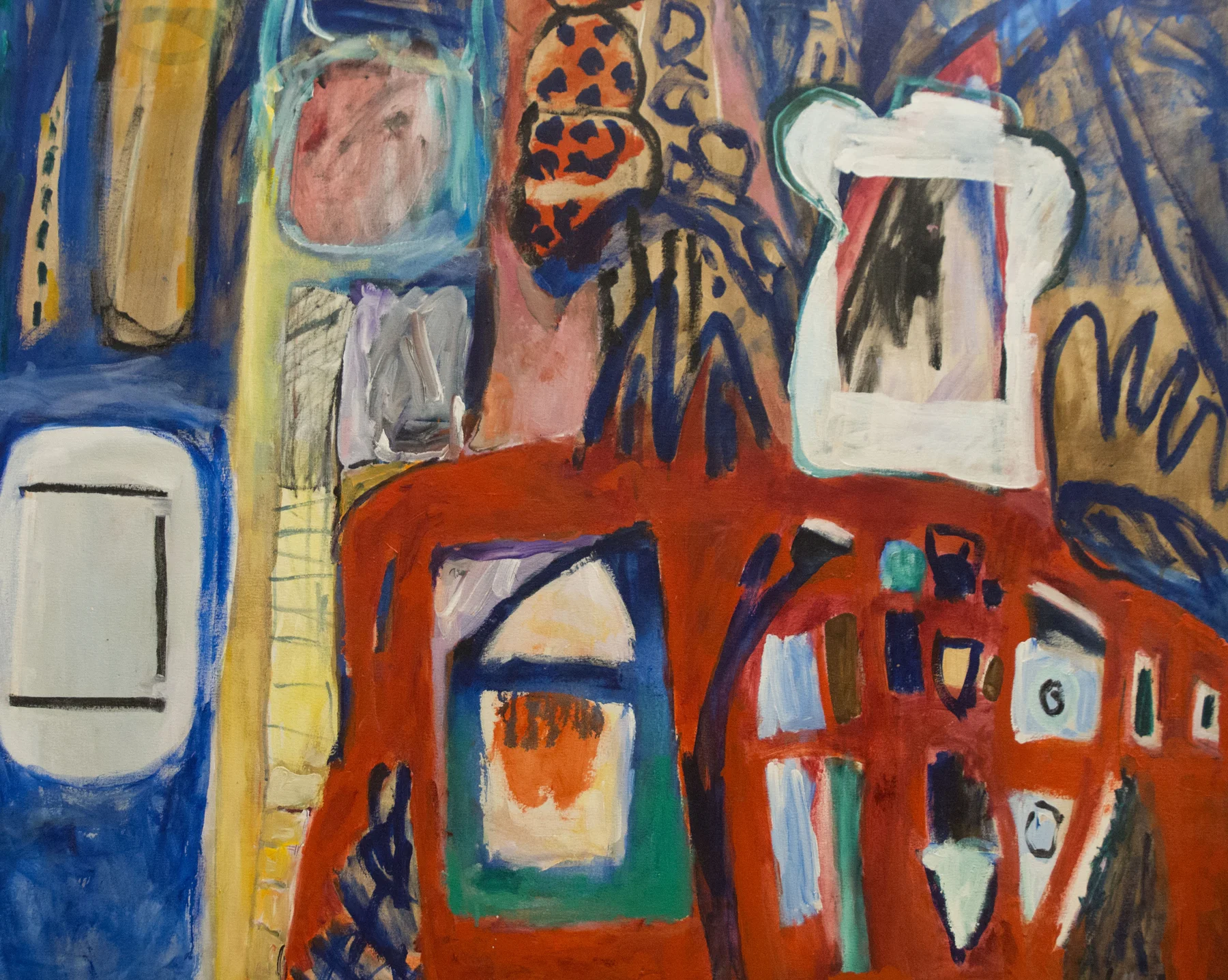 Woman in Red Dress , 2006. Acrylic on canvas, 44 x 55 in. (112 x 140 cm.)