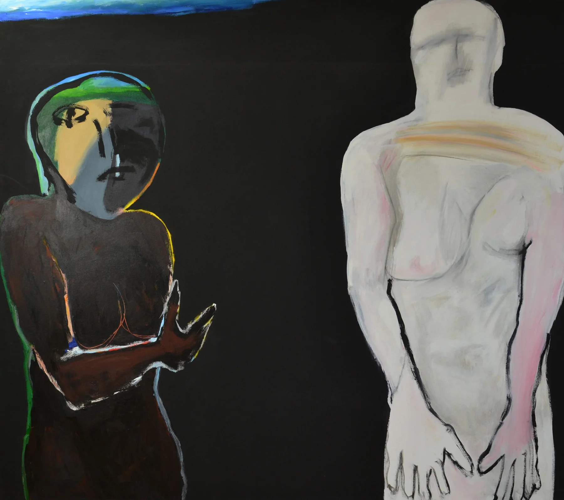 Modeler , 2001. Acrylic on canvas, 55 x 60 in. (140 x 152 cm.)
