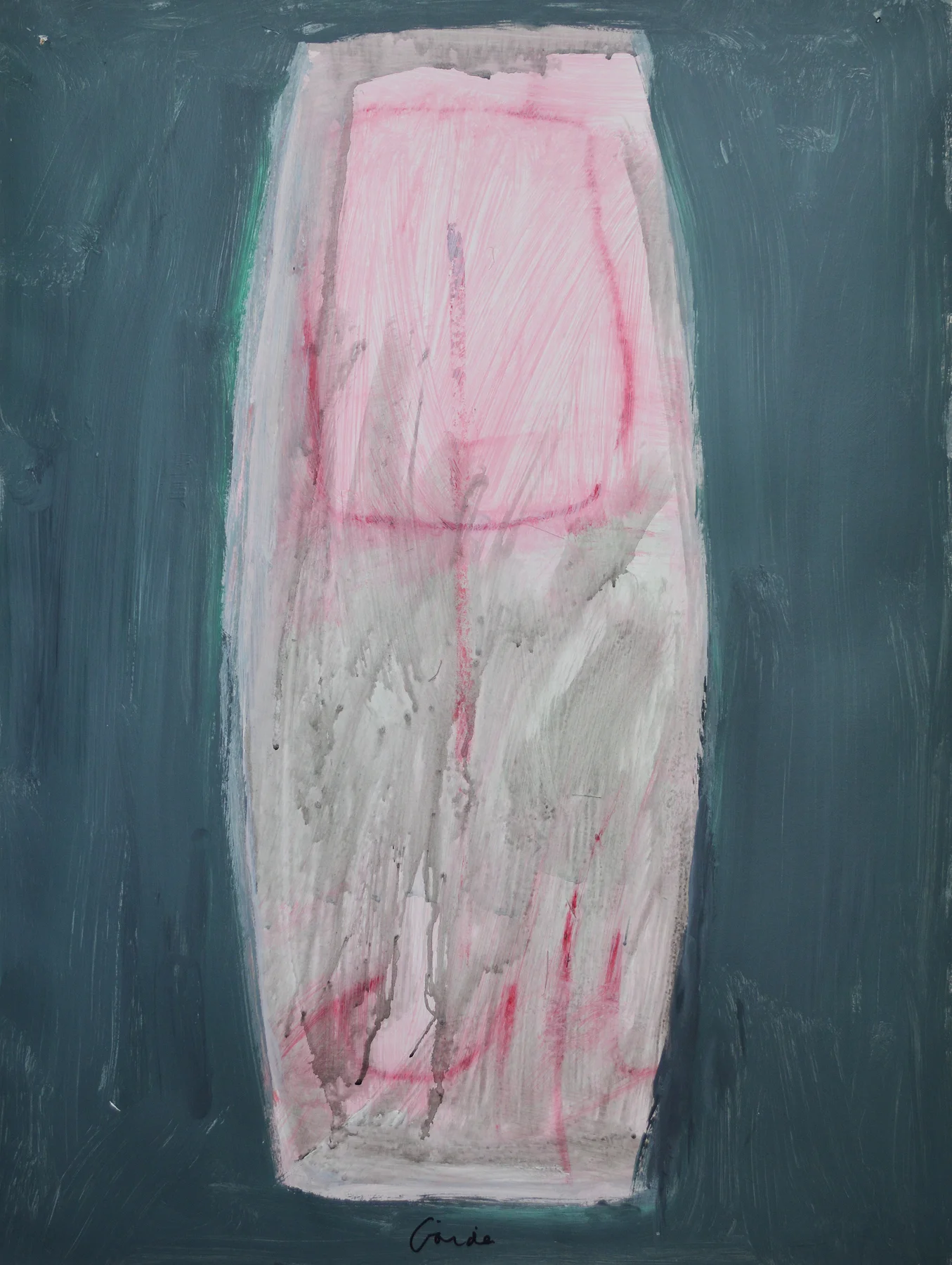 Pink Vessel , 2004. Acrylic on paper, 30 x 22 in. (76 x 56 cm.)