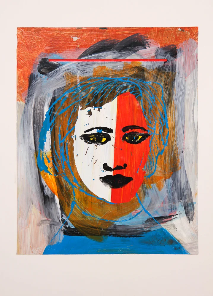 Untitled , 2000. Acrylic Strappo mounted on paper, 15 x 11 in. ( 38 x 28 cm.)