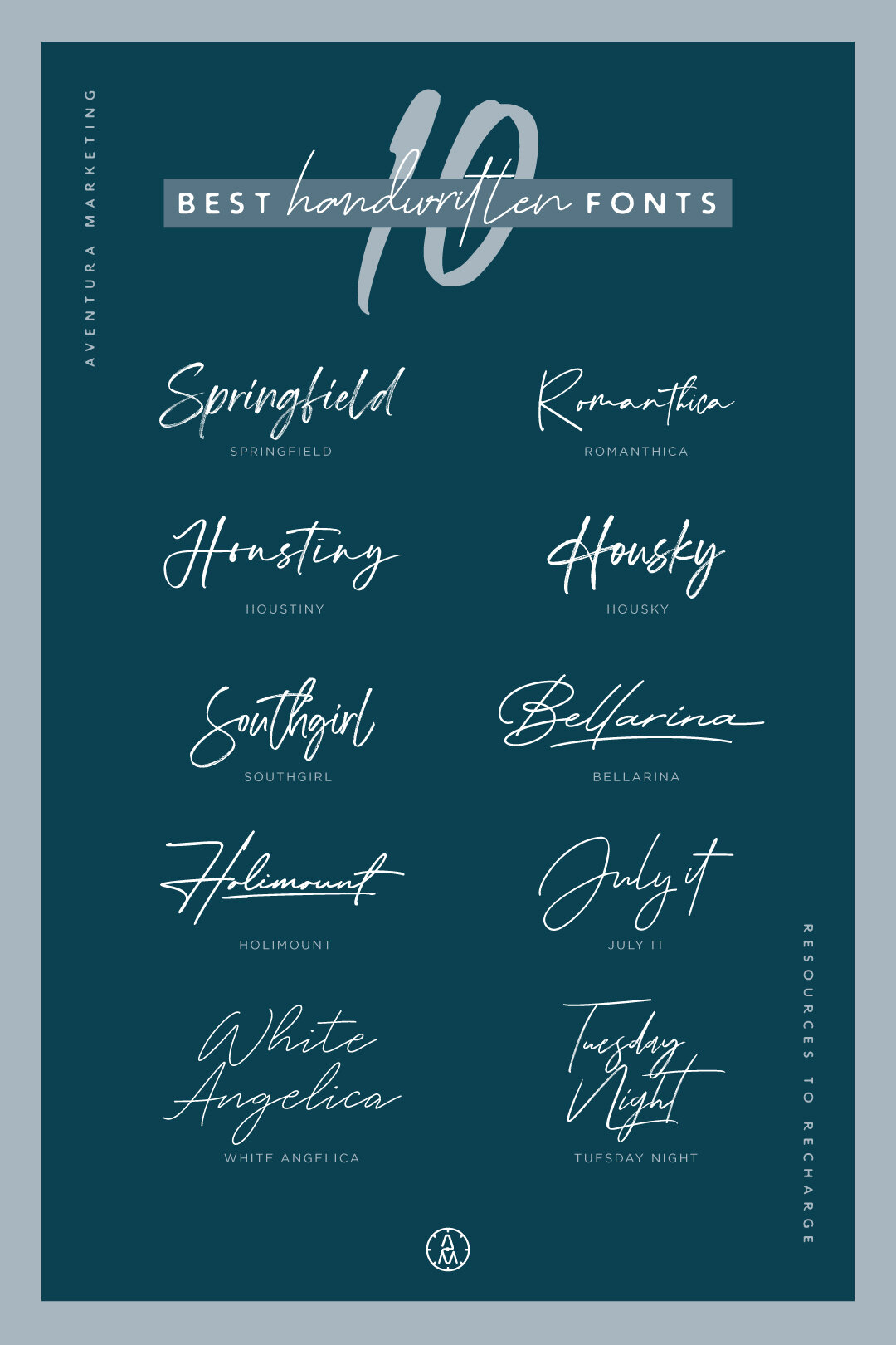 Top 10 FREE Handwritten Fonts — Aventura Marketing