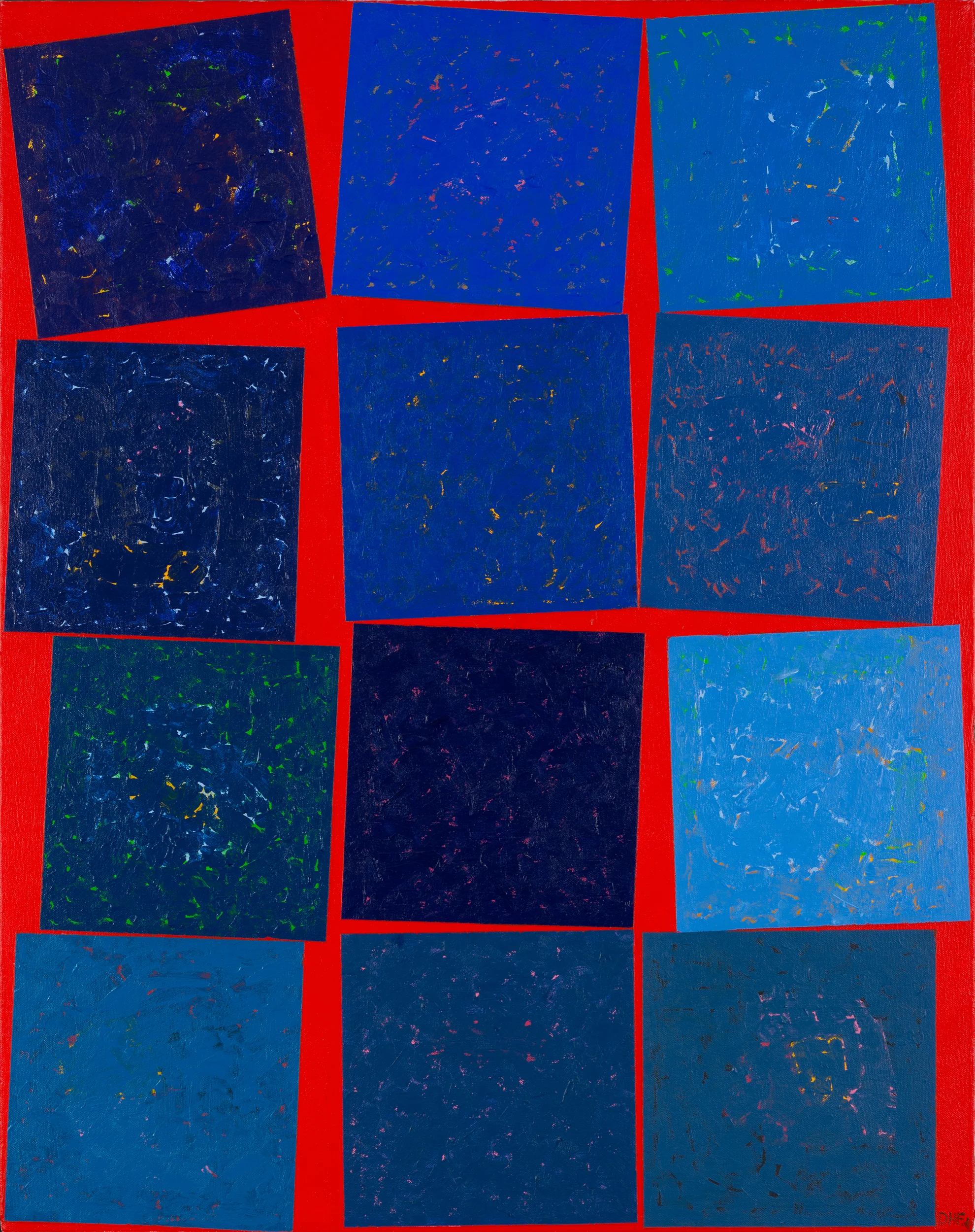 12 Pixels in Close up, 24"x30", 2016, acrylic on canvas