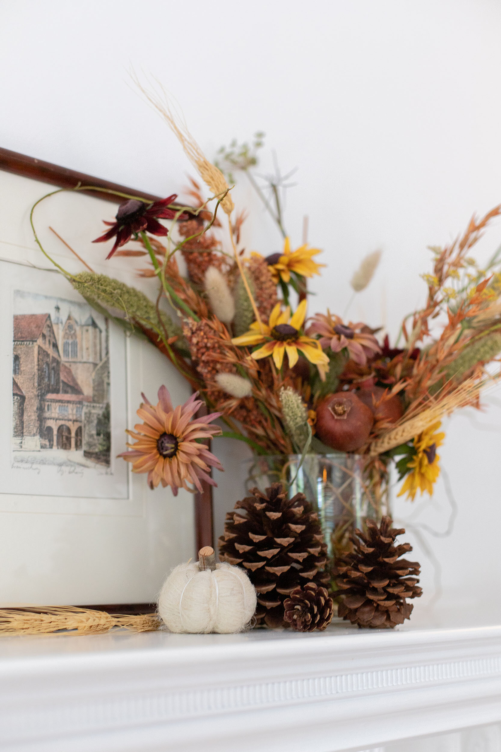 Autumn Bouquet on Mantel