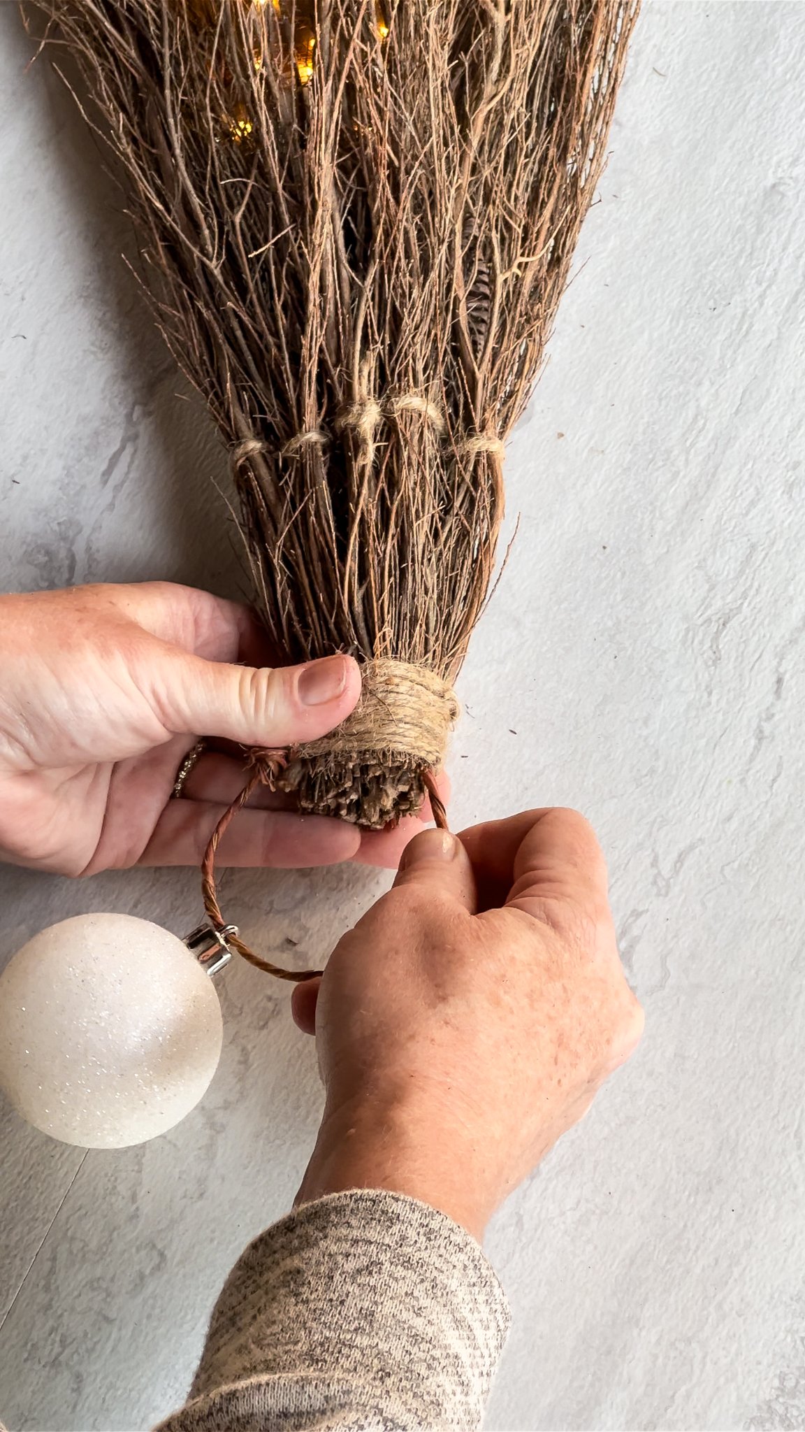 natural scented broom christmas boho pampas grass tree topper angel