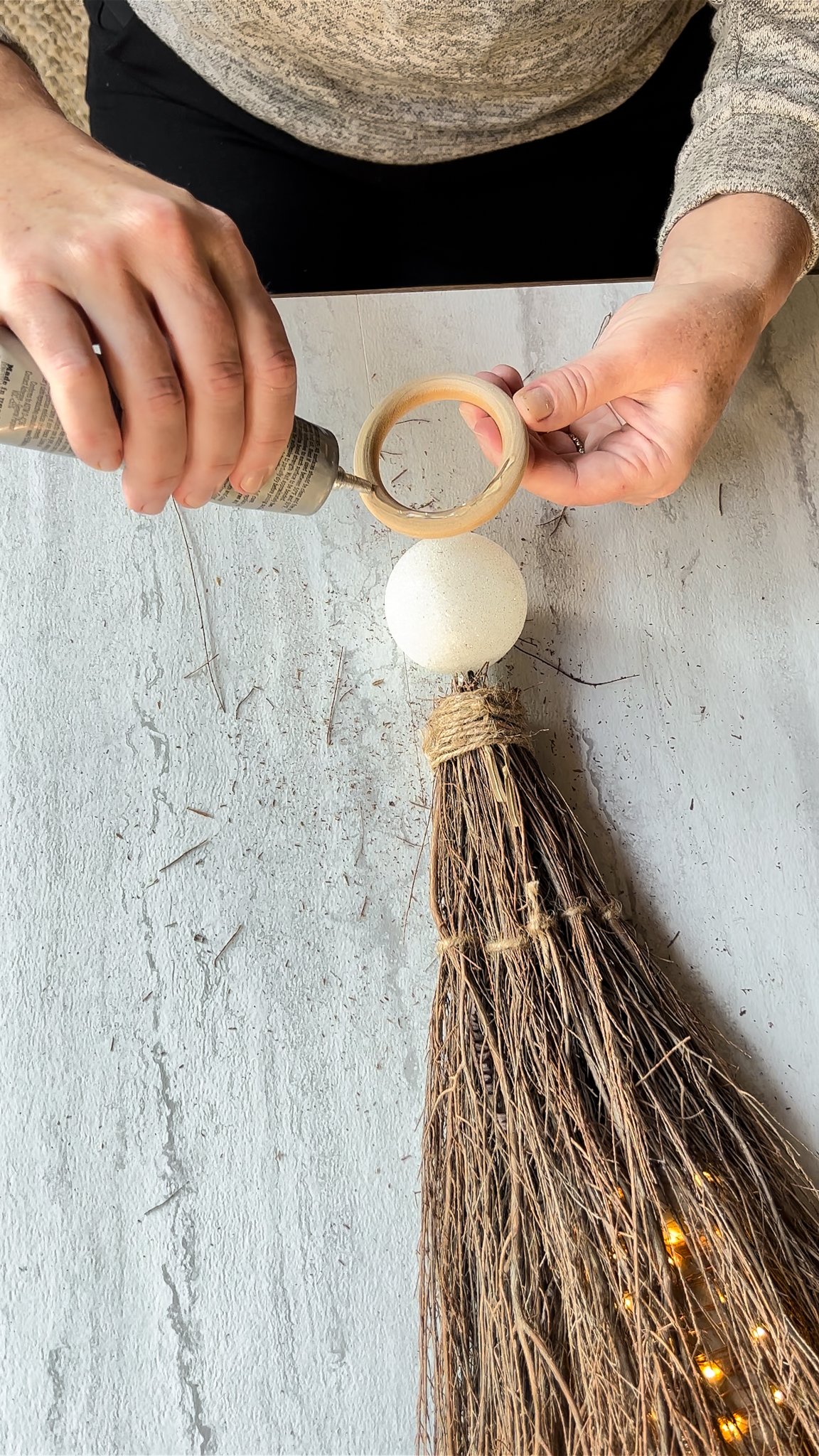 natural scented broom christmas boho pampas grass tree topper angel