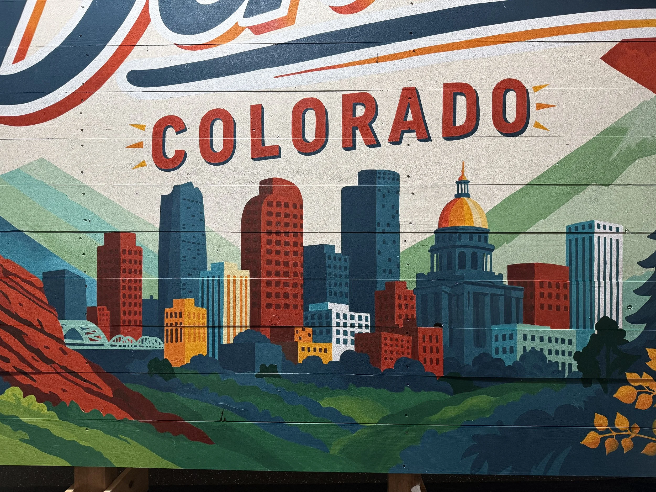 Denver Mural for backyard of an AirBnB (detail), Arvada, CO, 2026