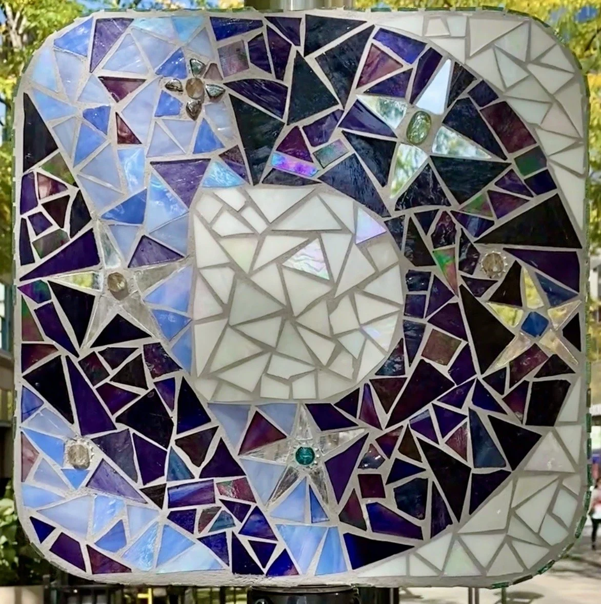 Mosaic kinetic sculpture (detail)