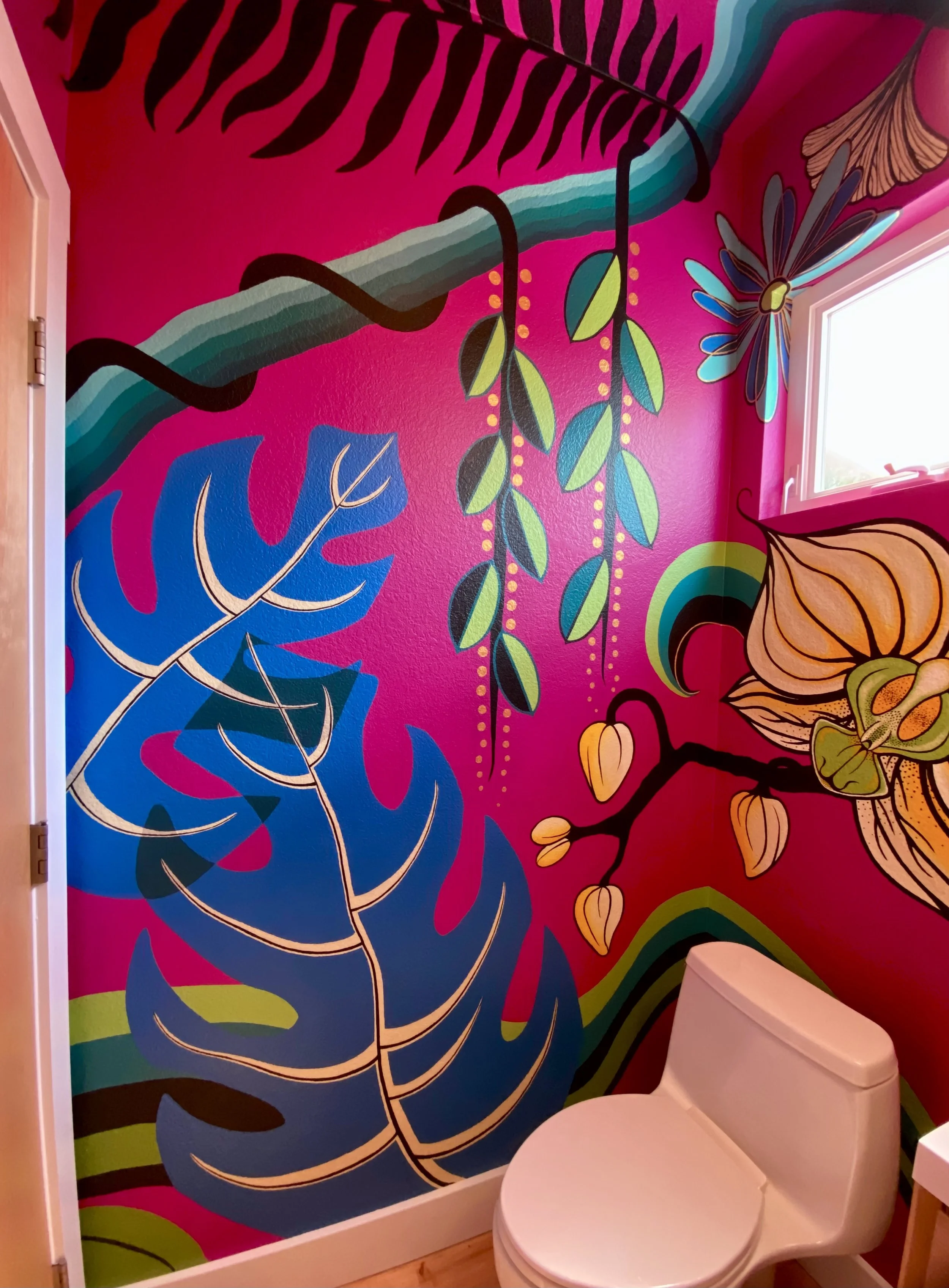 Psychedelic Jungle Bathroom, private residence, Denver CO, 2024