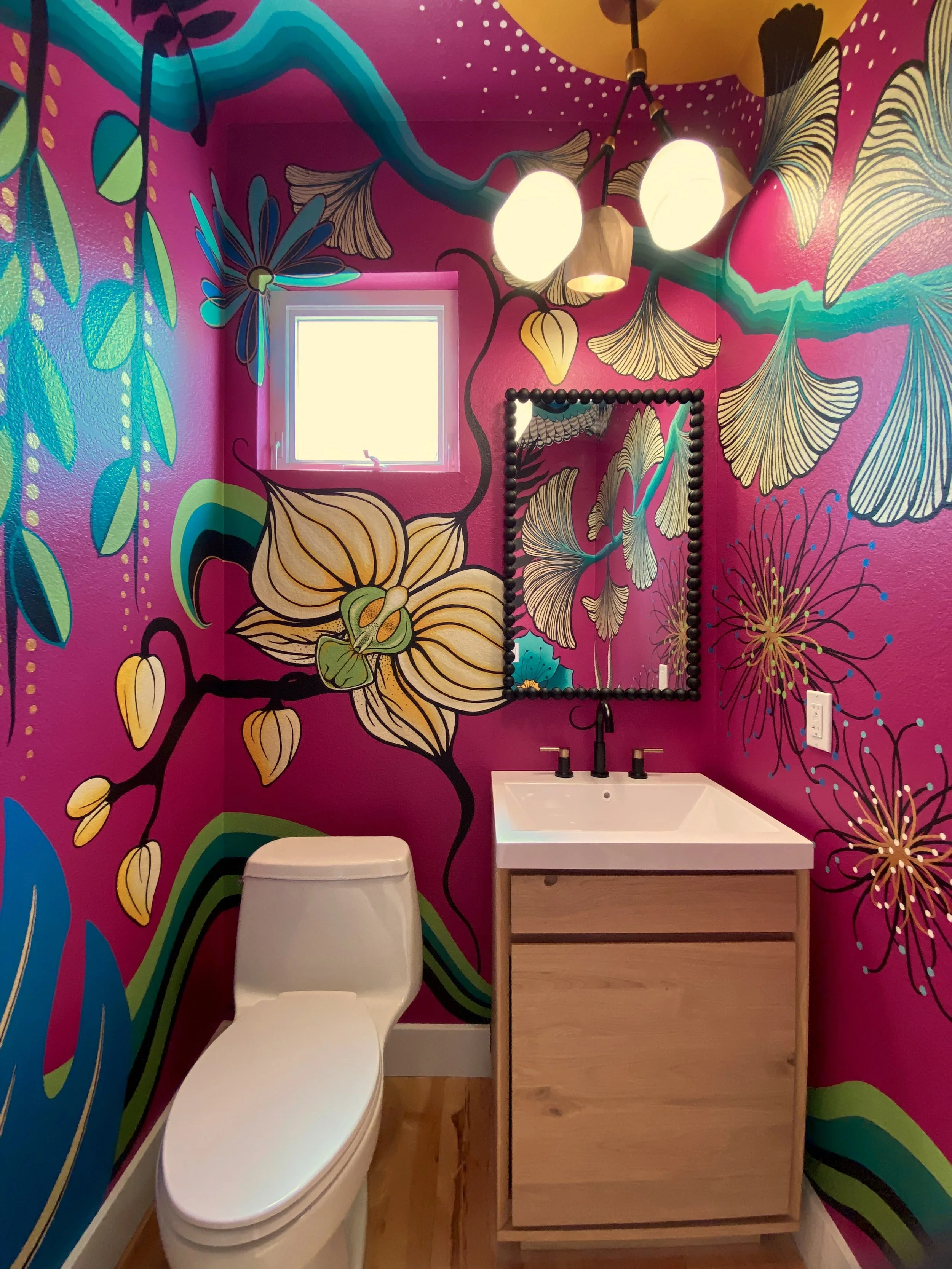 Psychedelic Jungle Bathroom, private residence, Denver CO, 2024