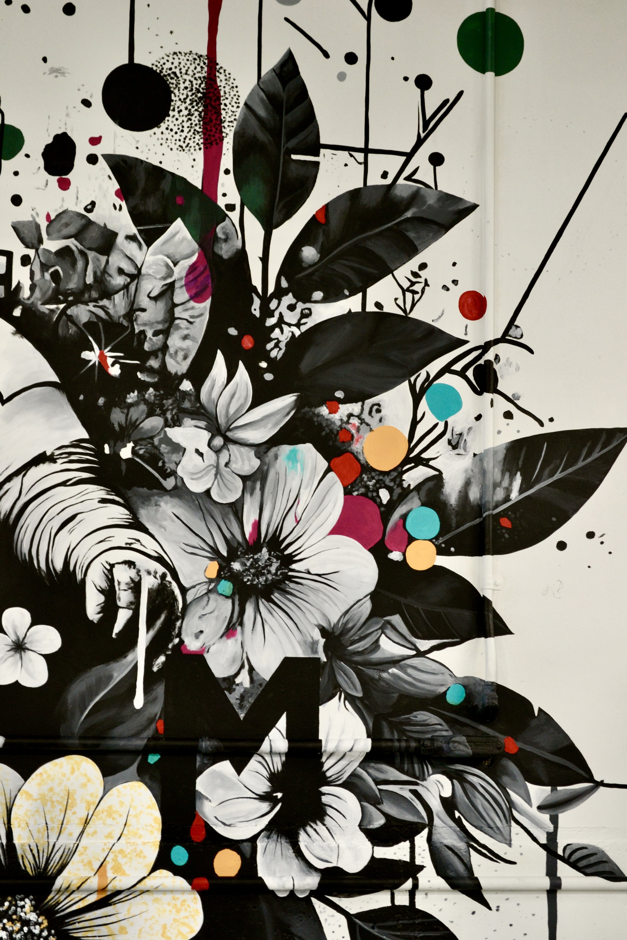 Astronaut & Flowers, Interior mural for workspace (detail), Longmont, CO, 2024