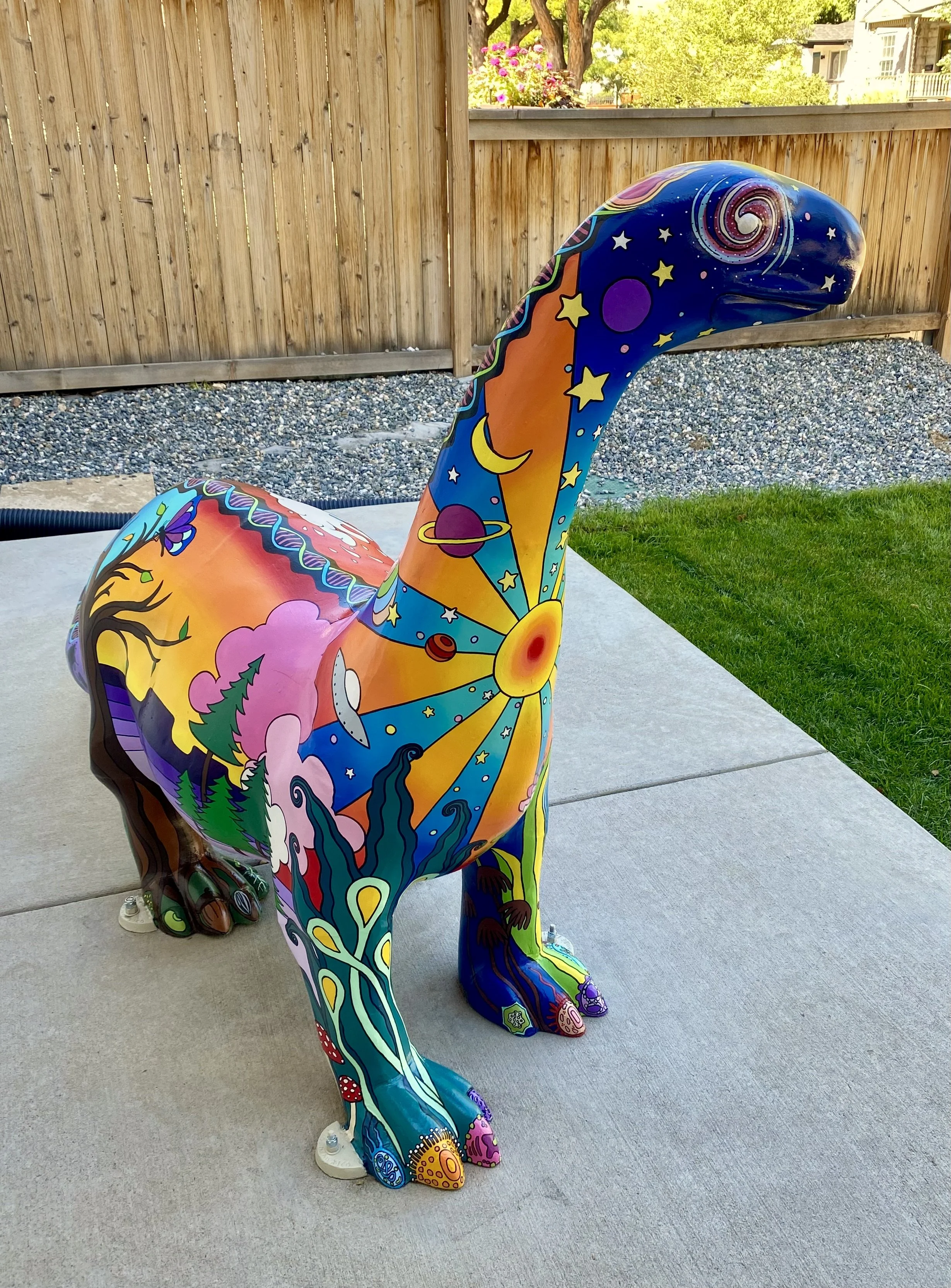 Pete The Dinosaur: "Evolution", 5'h x 8'l x 2.5'w, private residence, Denver, CO