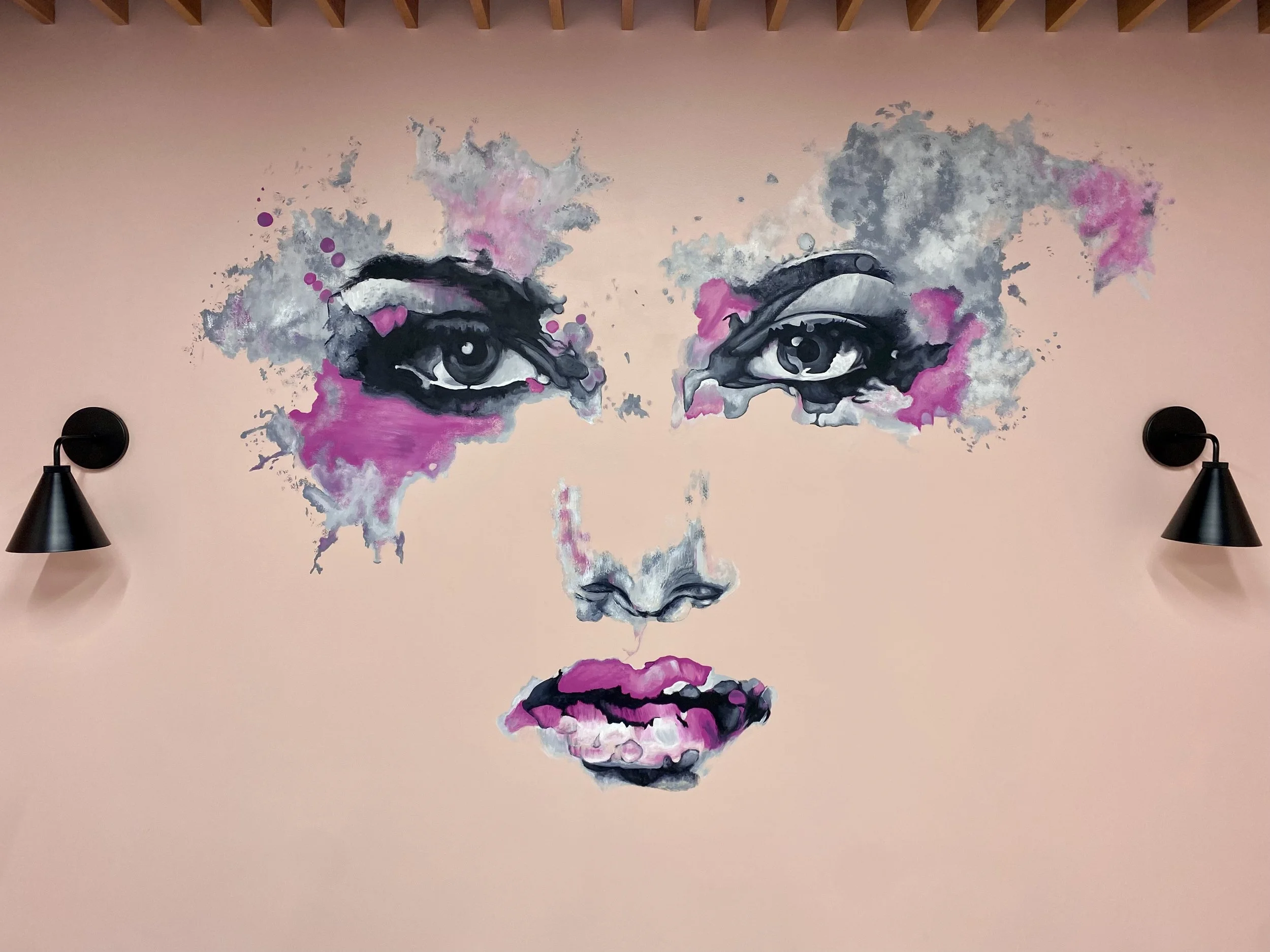Face Spa Mural, 5'h x 6'w, Let's Face It Spa, Denver, CO, 2025
