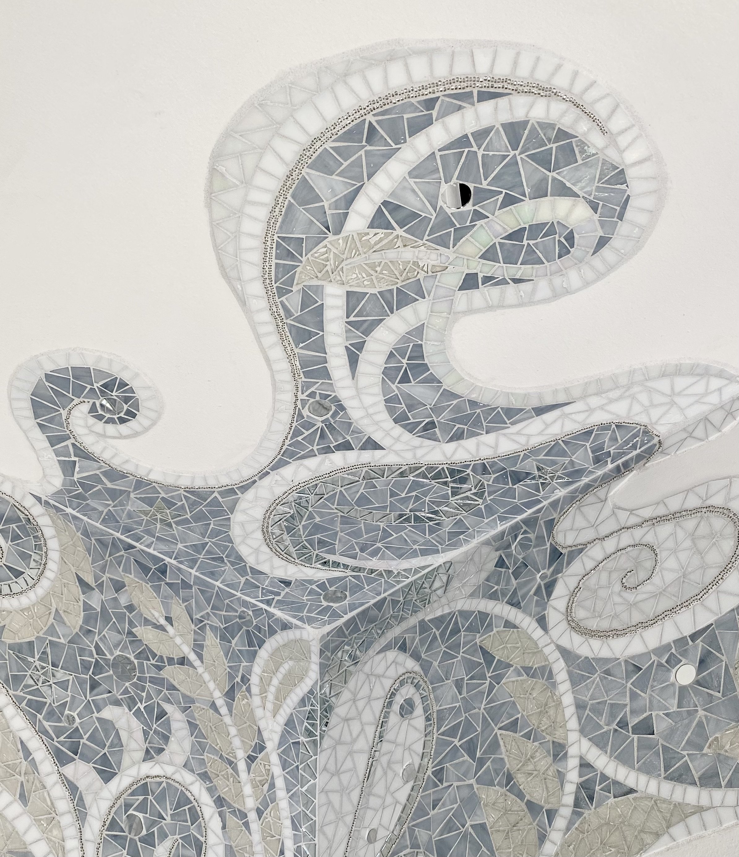 Midsummer Night's Dream wall mosaic (detail), 2025, private residence