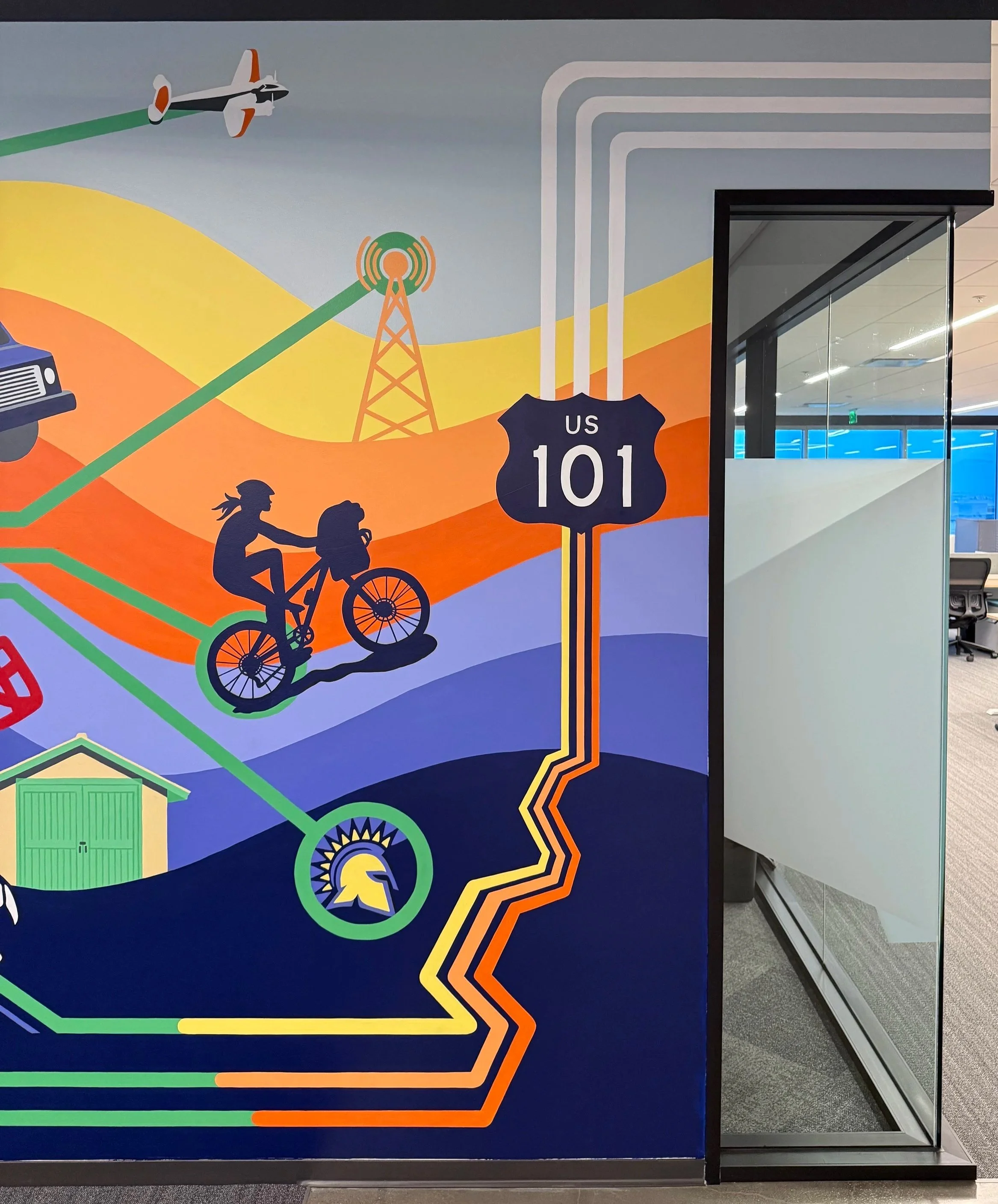 Bay Area Tech Mural (detail), Cloudera Global Headquarters, San Jose, CA, 2026