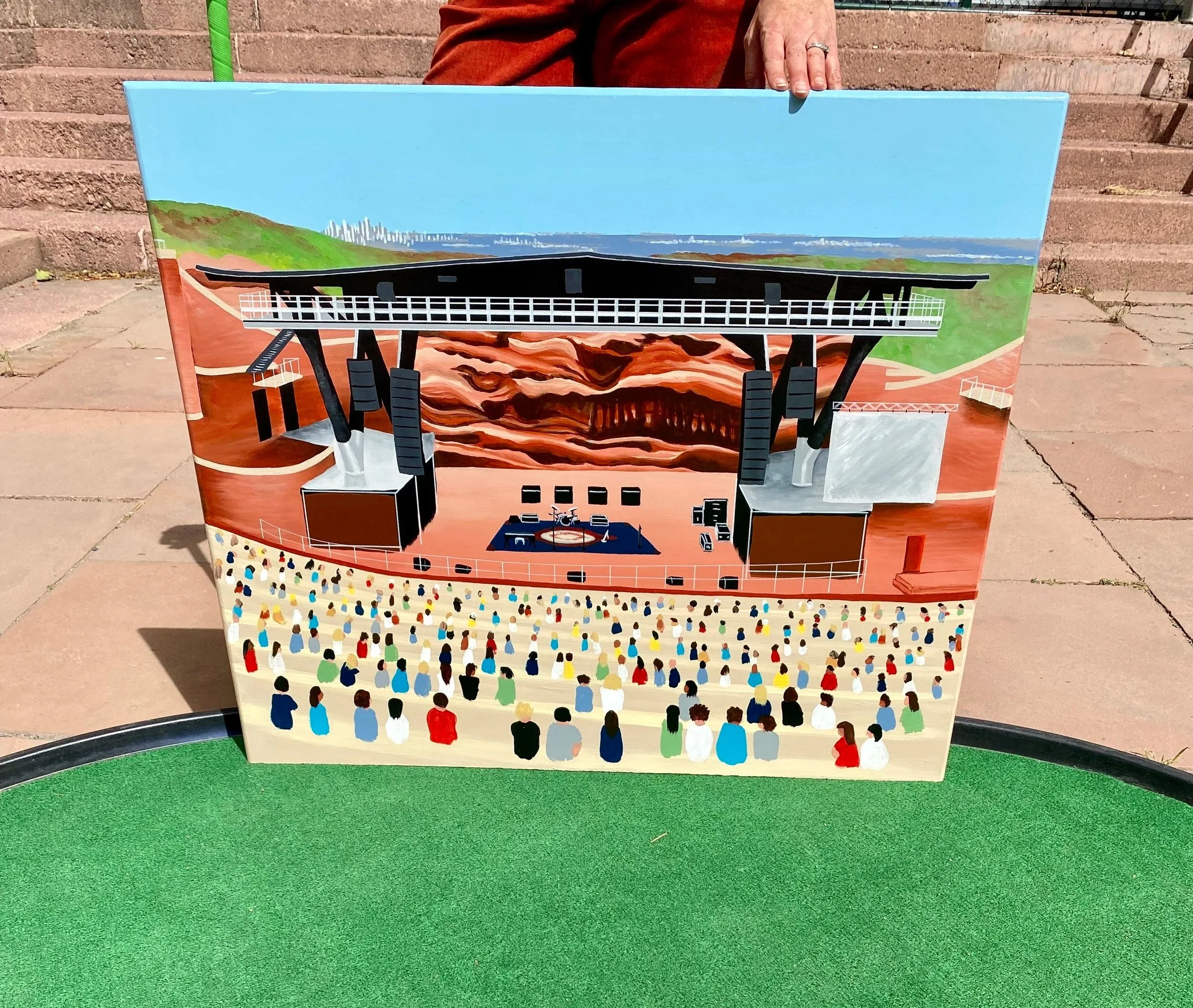 Red Rocks Amphitheatre for the Downtown Denver Mini Golf Course, Skyline Park, Denver CO, 2023