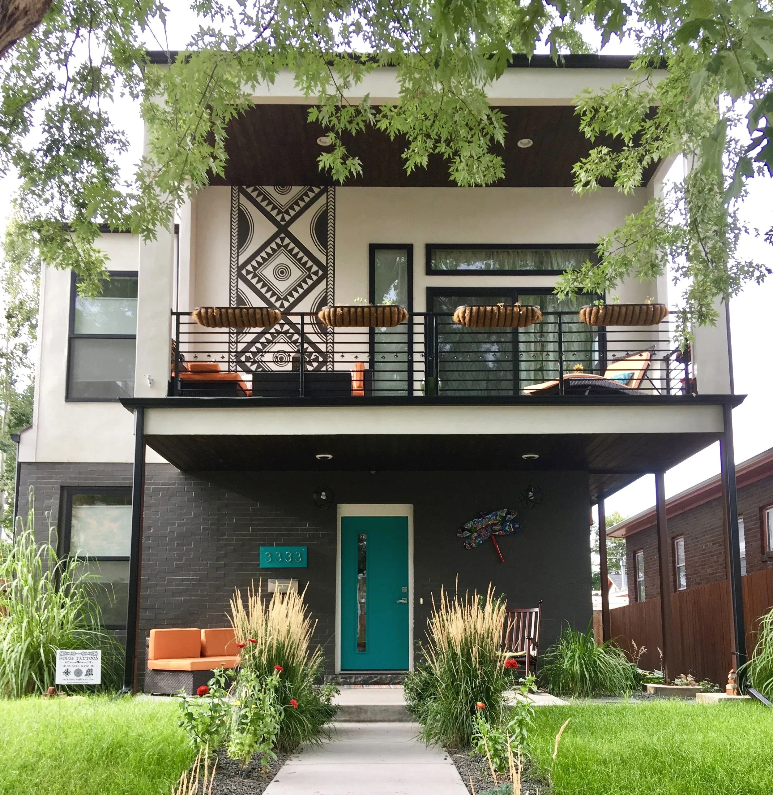 'House Tattoo', 11' x 4.5', private residence, Denver CO, 2017