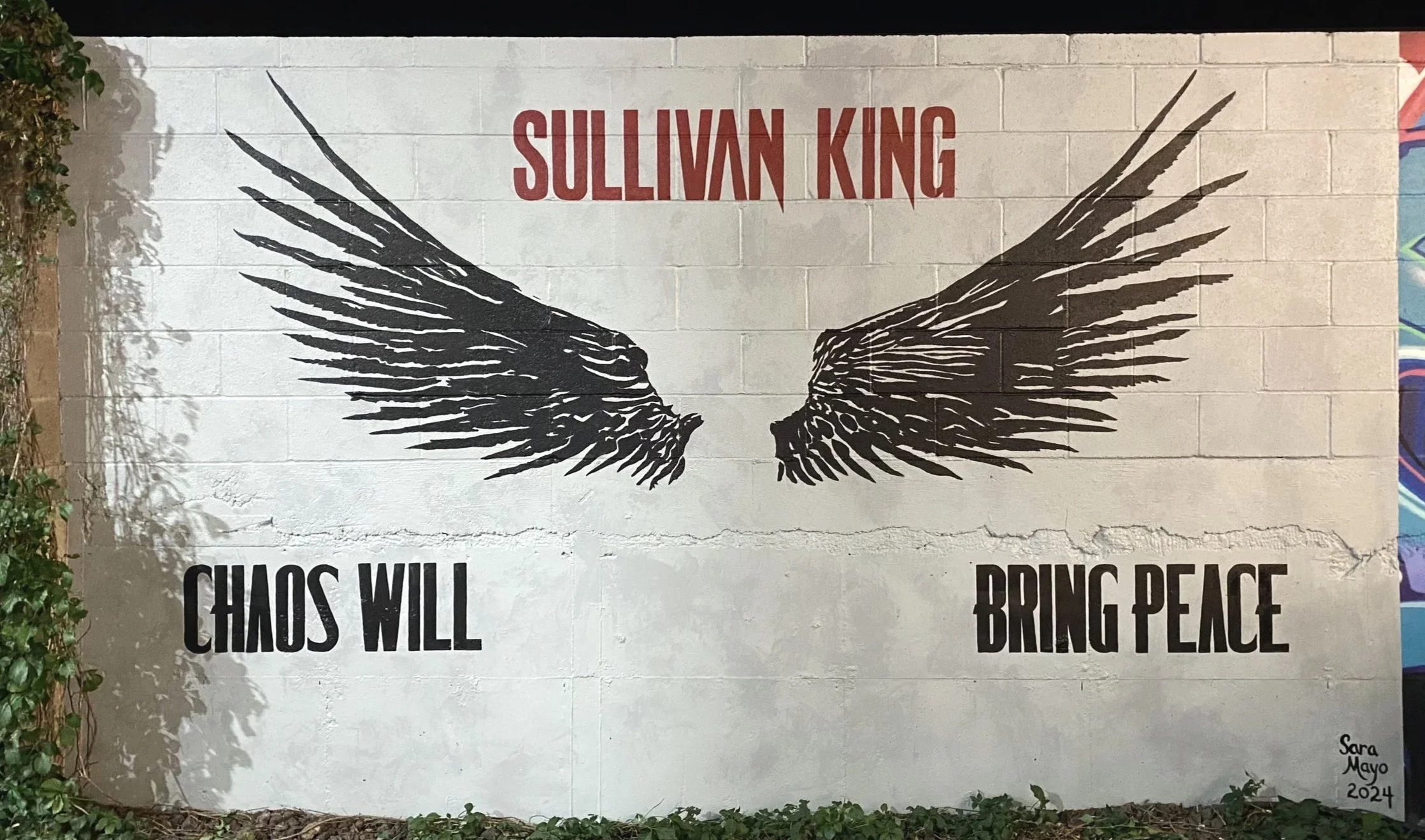 Promotional mural for musician Sullivan King, 8'h x 12'w, Mission Ballroom, Denver, CO, 2024