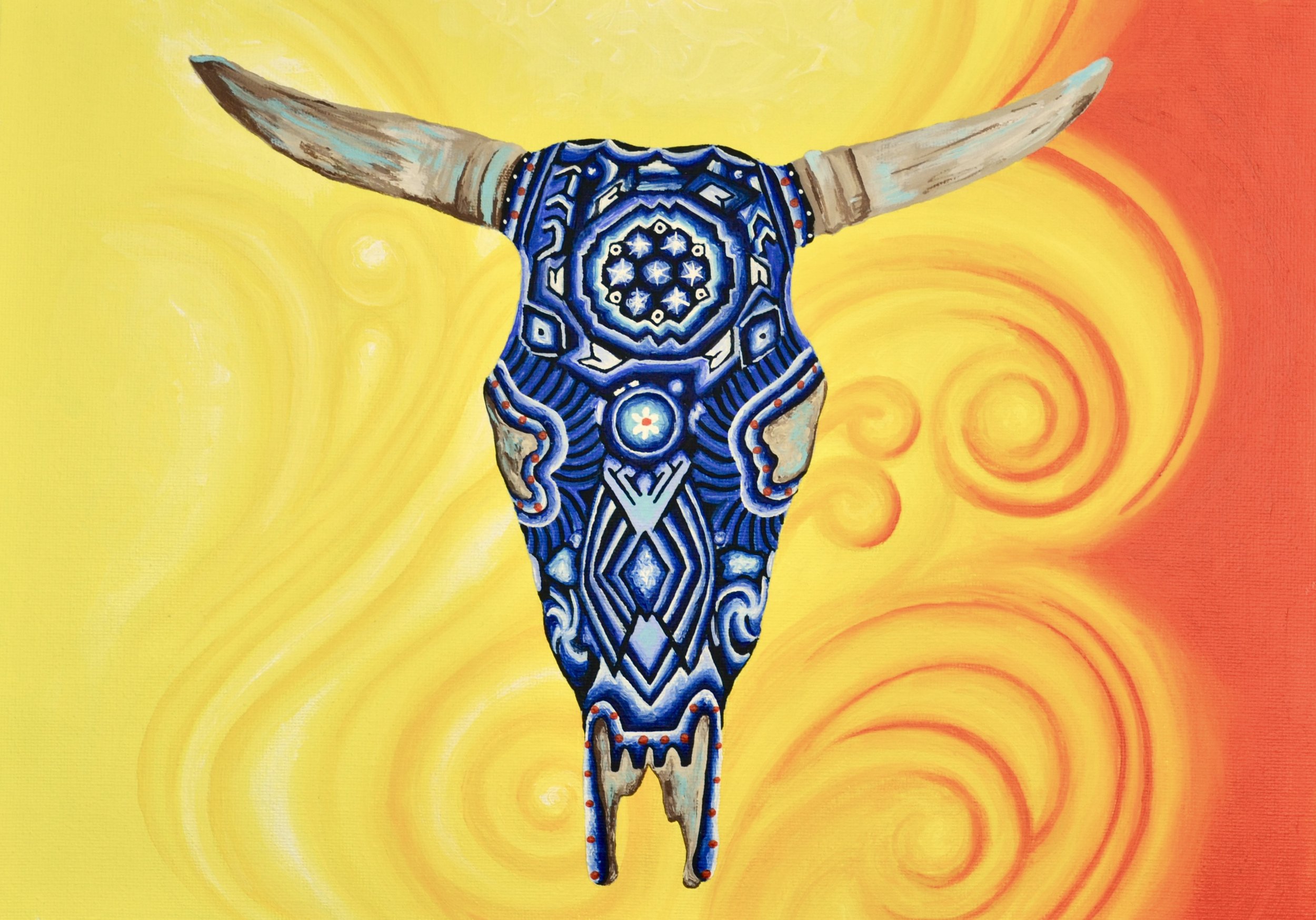 Painting for Kimpton Shorebreak Mexican Lager label, Acrylic on canvas, 12"x 16", 2018