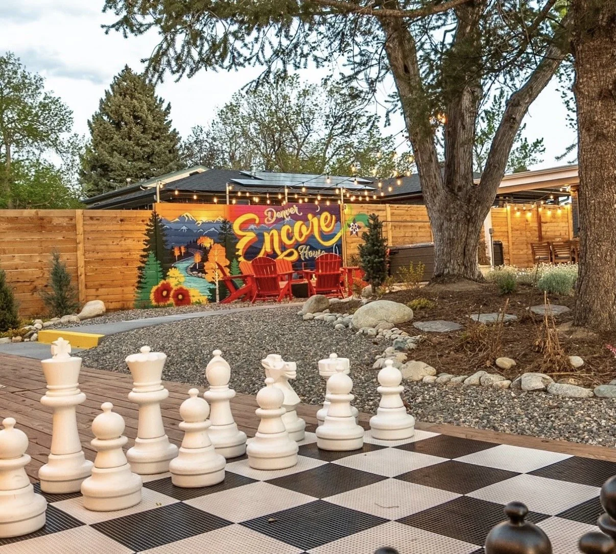 Mural for backyard of an AirBnB (setting), 8' x 20', Centennial, CO, 2025