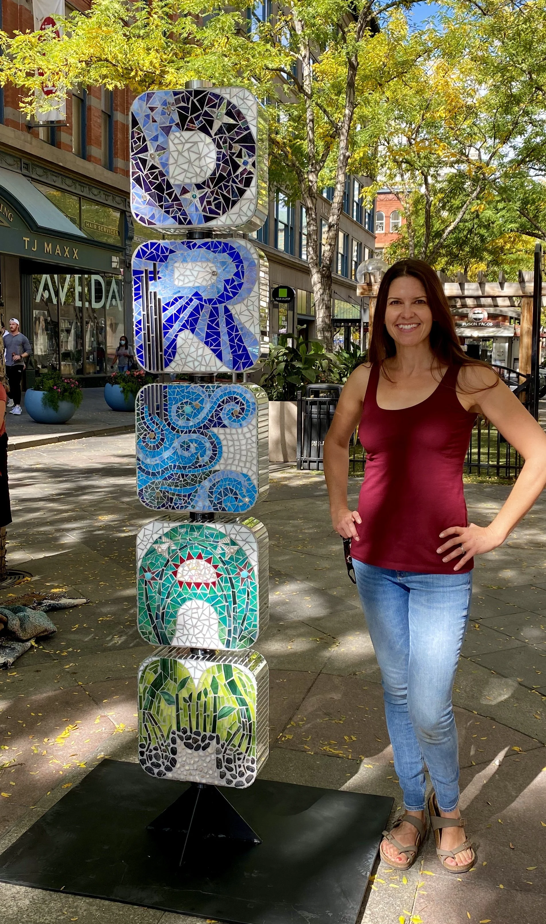 "Dream"
Mosaic kinetic sculpture,
16th St. Mall, Denver, CO, 2020 