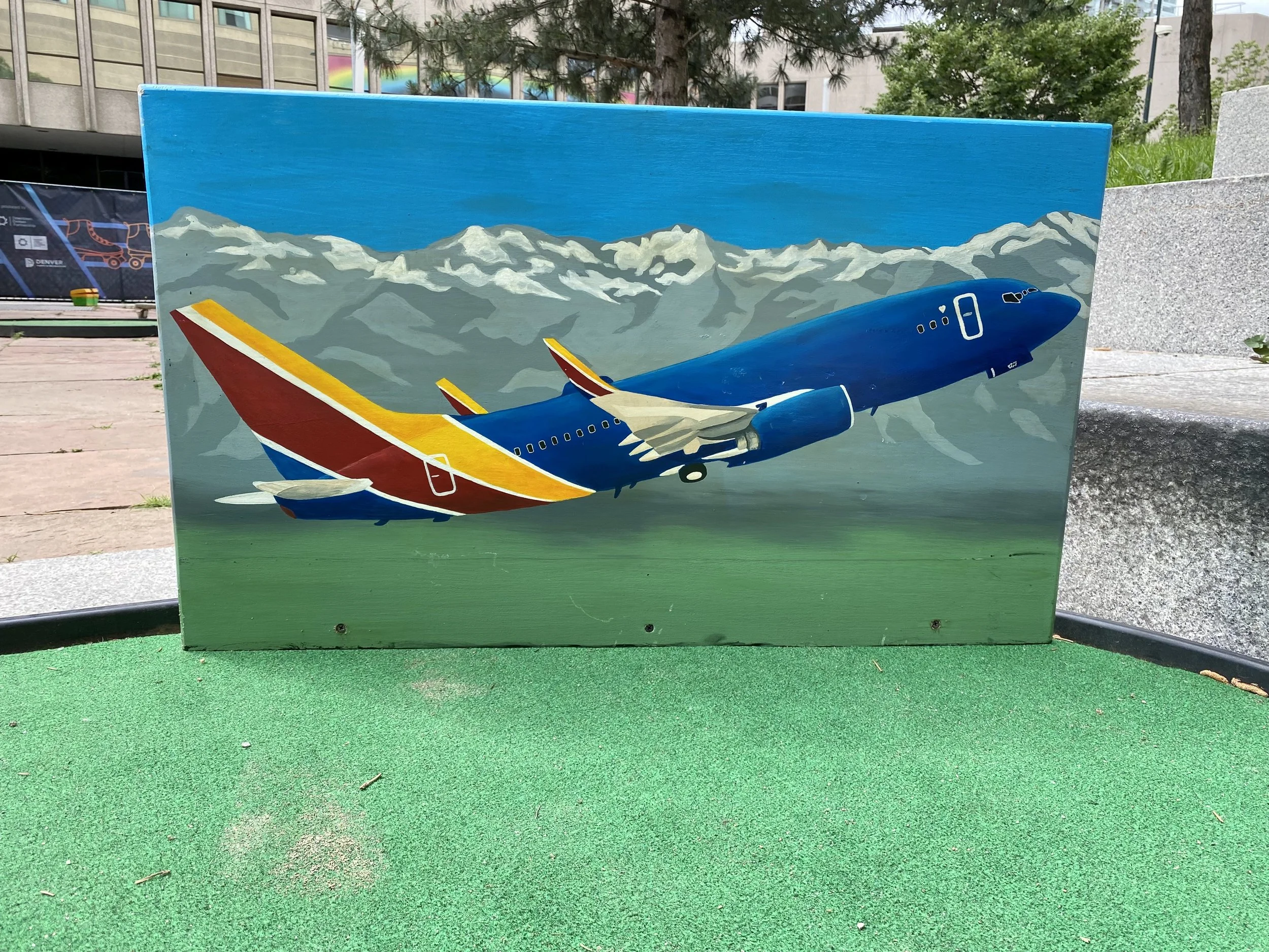 Southwest Airplane, part of the Downtown Denver Mini Golf Course, 2023