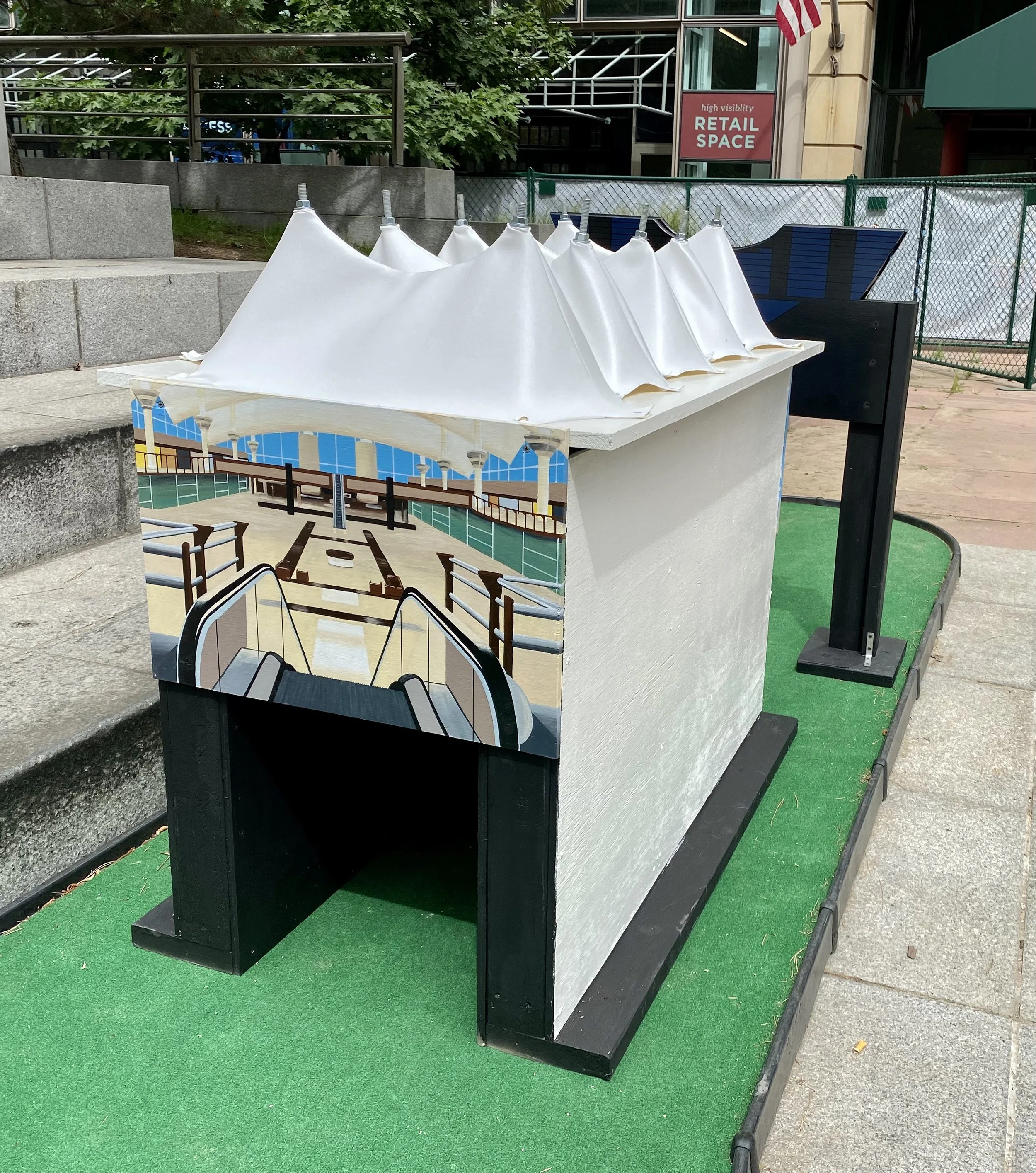 Denver International Airport, part of the Downtown Denver Mini Golf Course, 2023
