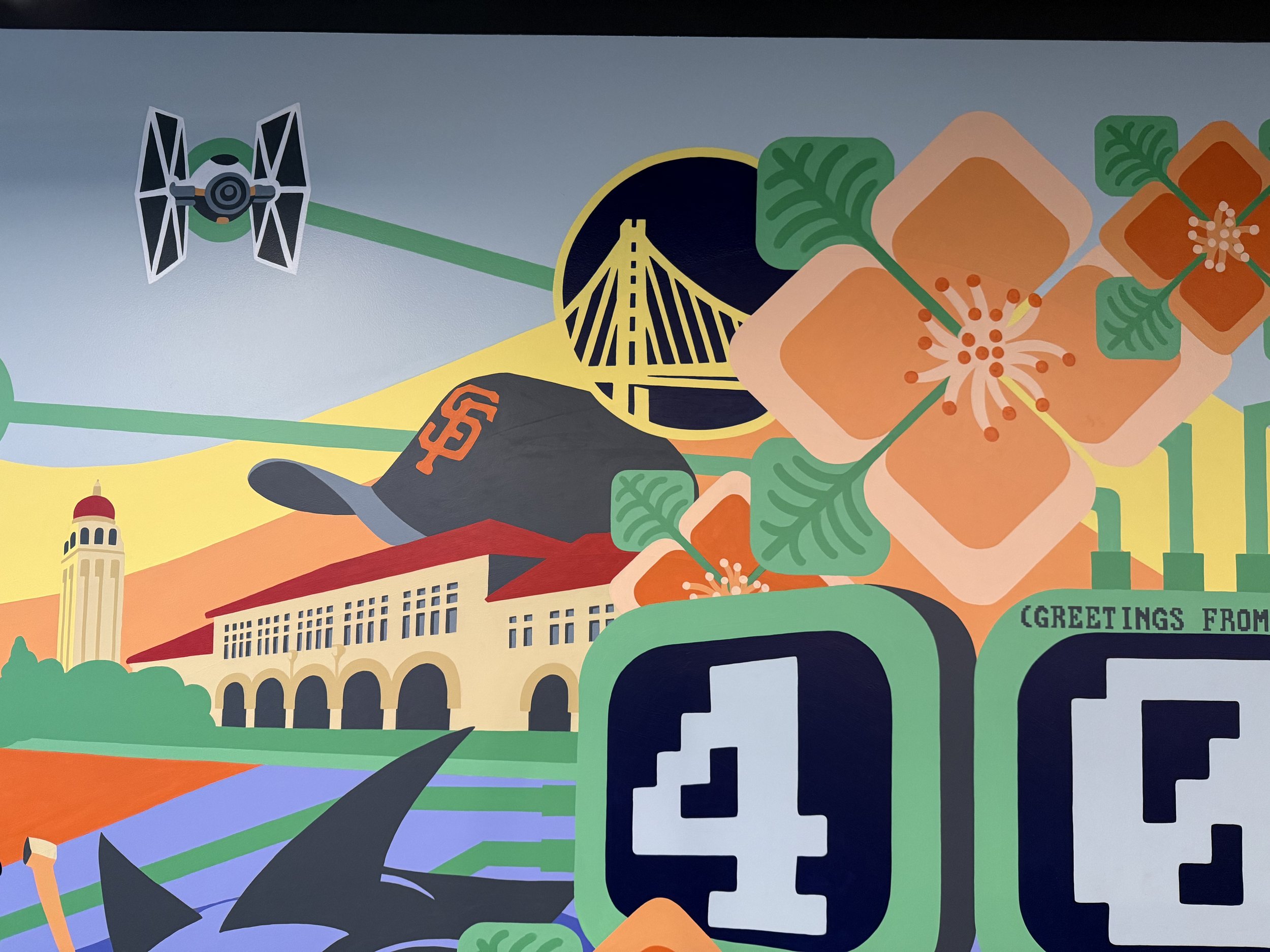 Bay Area Tech Mural (detail), Cloudera Global Headquarters, San Jose, CA, 2026
