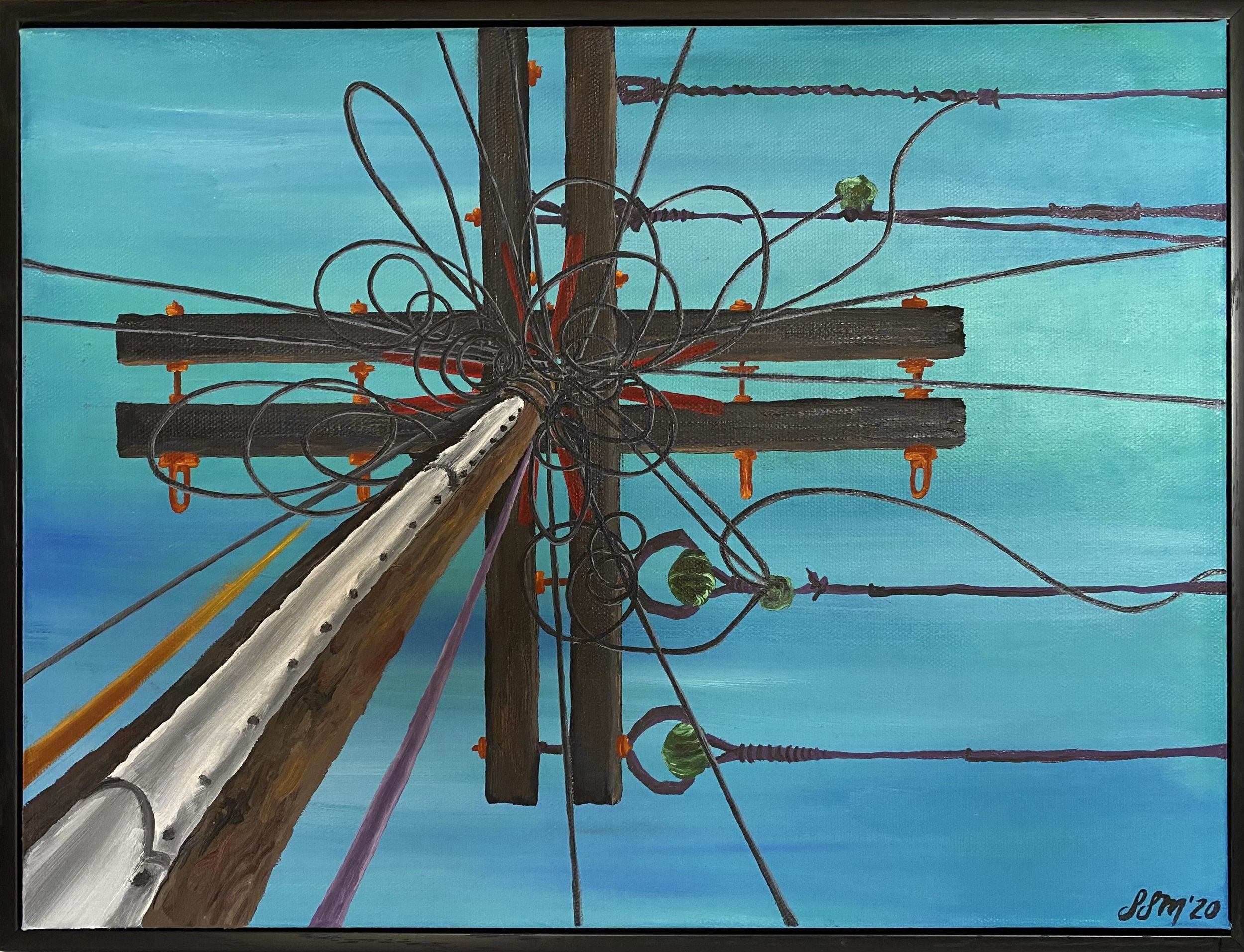 'Wired', Oil on Canvas, 16" x 12", 2020