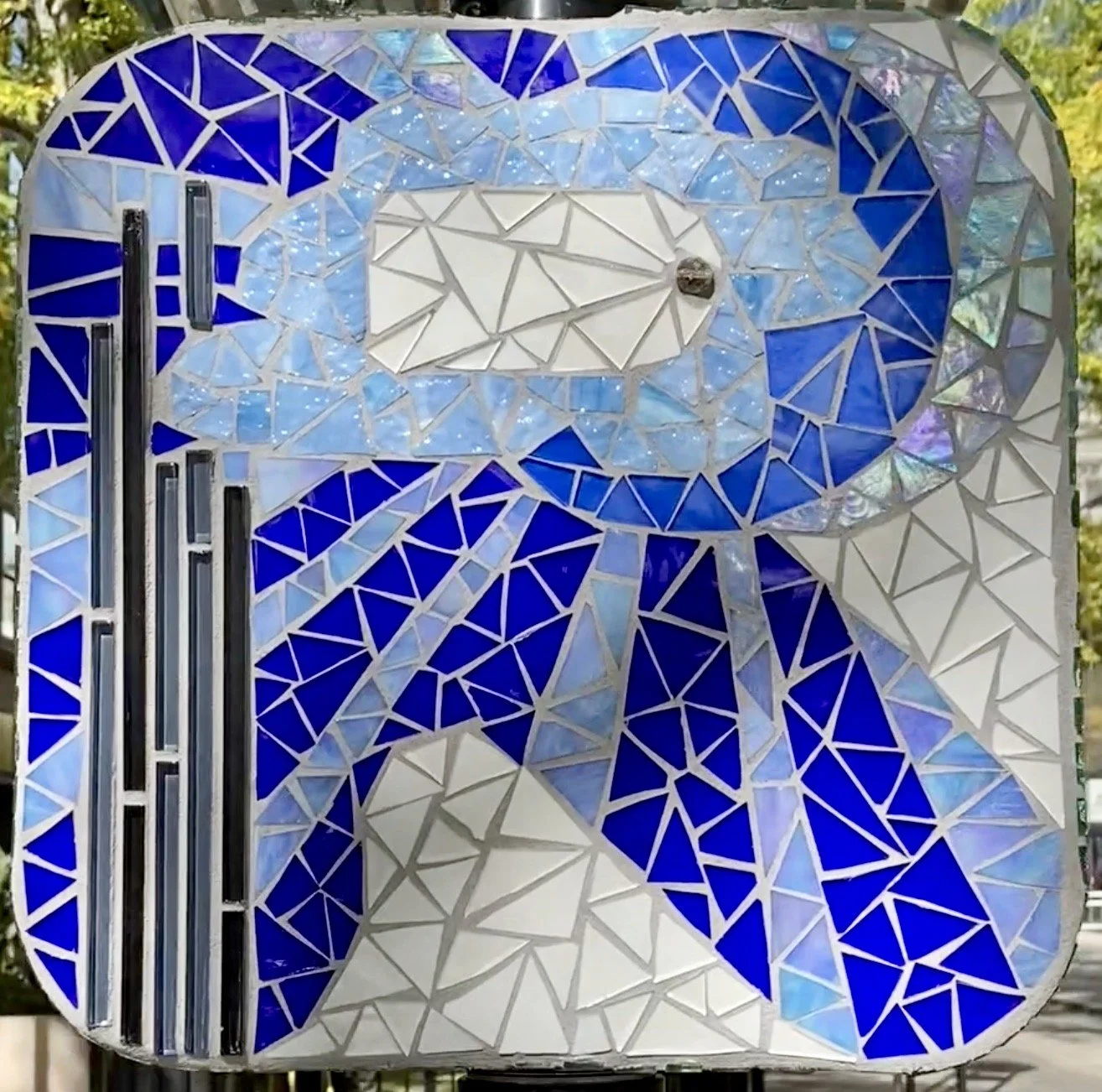 Mosaic kinetic sculpture (detail)