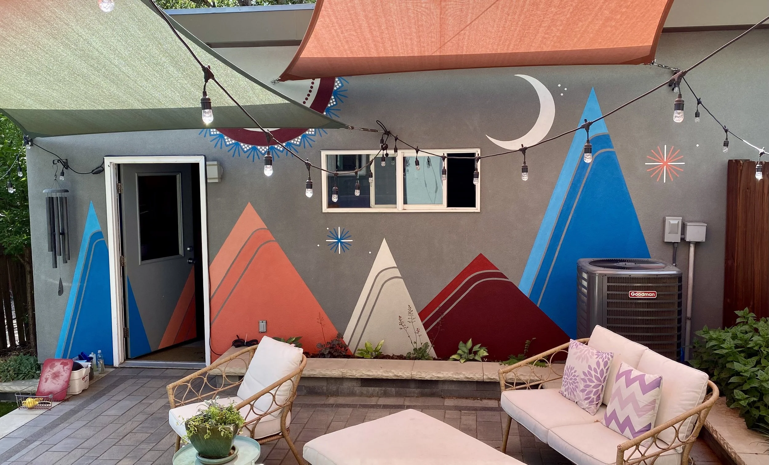 Mountain Mural, 10' x 20', private residence, Denver CO, 2020