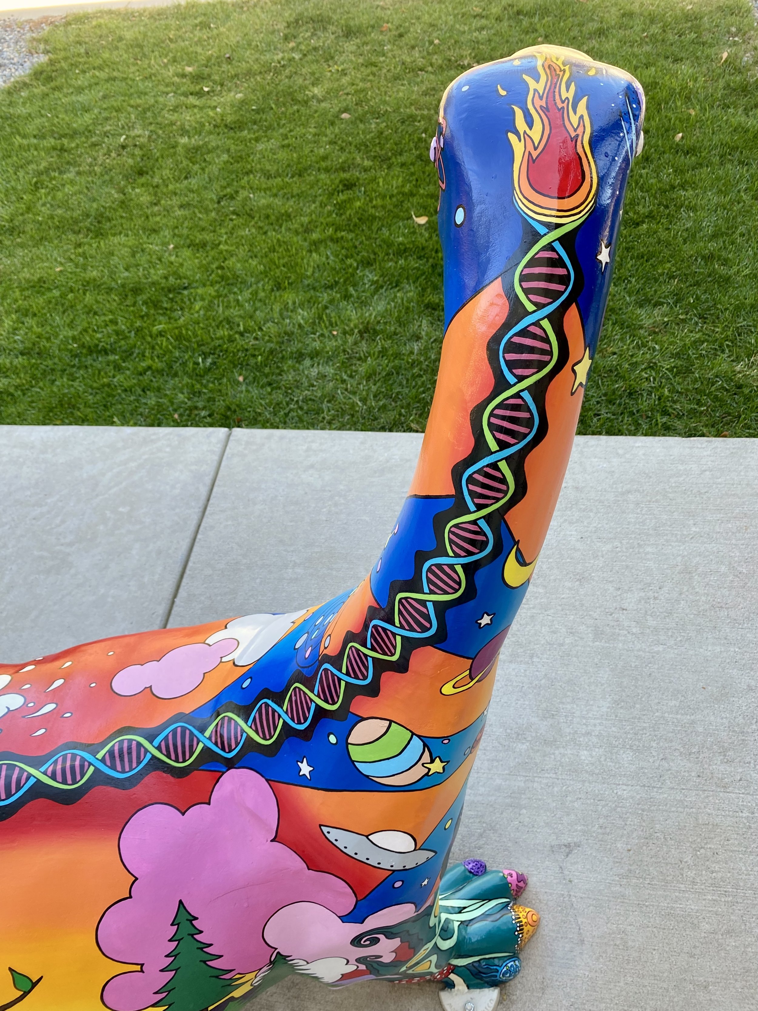 Pete The Dinosaur: "Evolution" (detail), private residence, Denver, CO