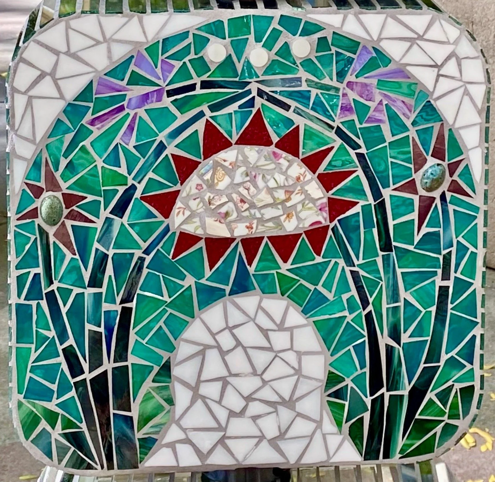 Mosaic kinetic sculpture (detail)