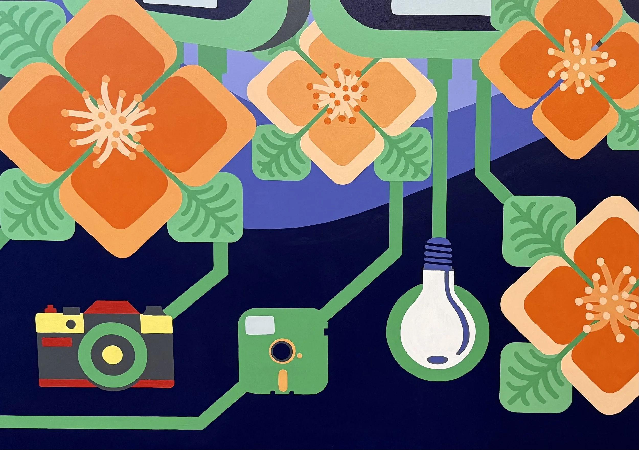Bay Area Tech Mural (detail), Cloudera Global Headquarters, San Jose, CA, 2026