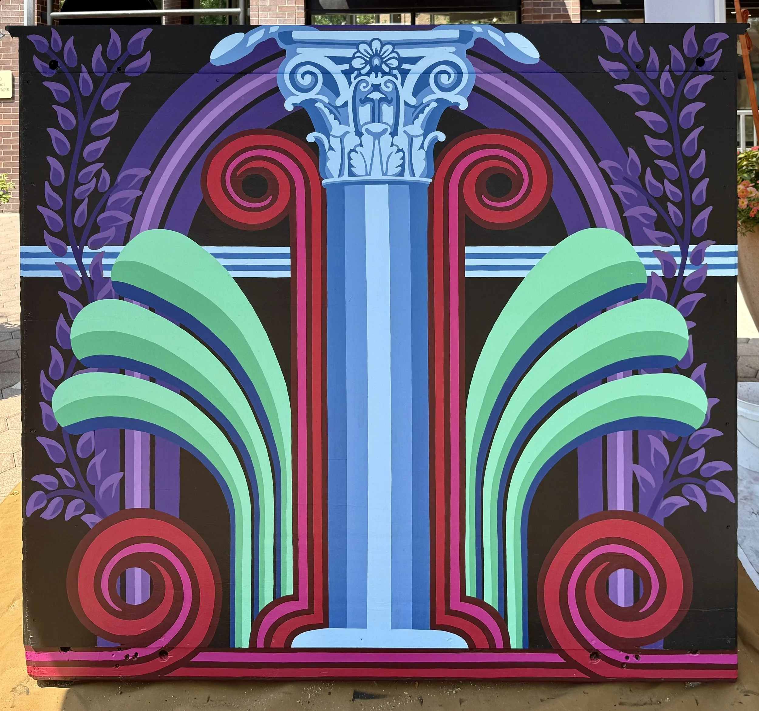 "The Design of Rhythm" piano, Pianos About Town public art and music project, Fort Collins CO.  Placed at Front Range Community College Larimer Campus, 2026