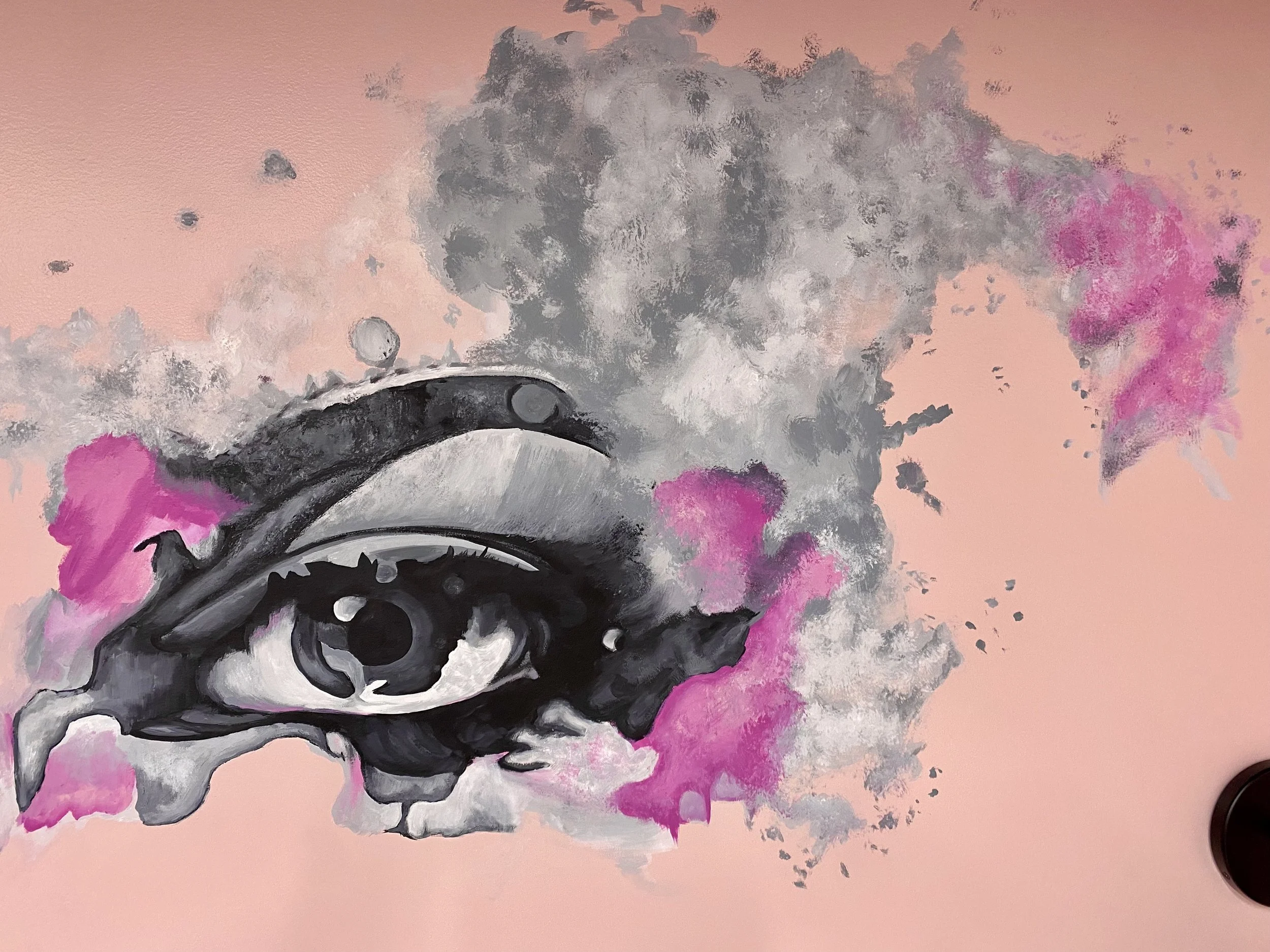 Face Spa Mural, (detail), Let's Face It Spa, Denver, CO, 2025