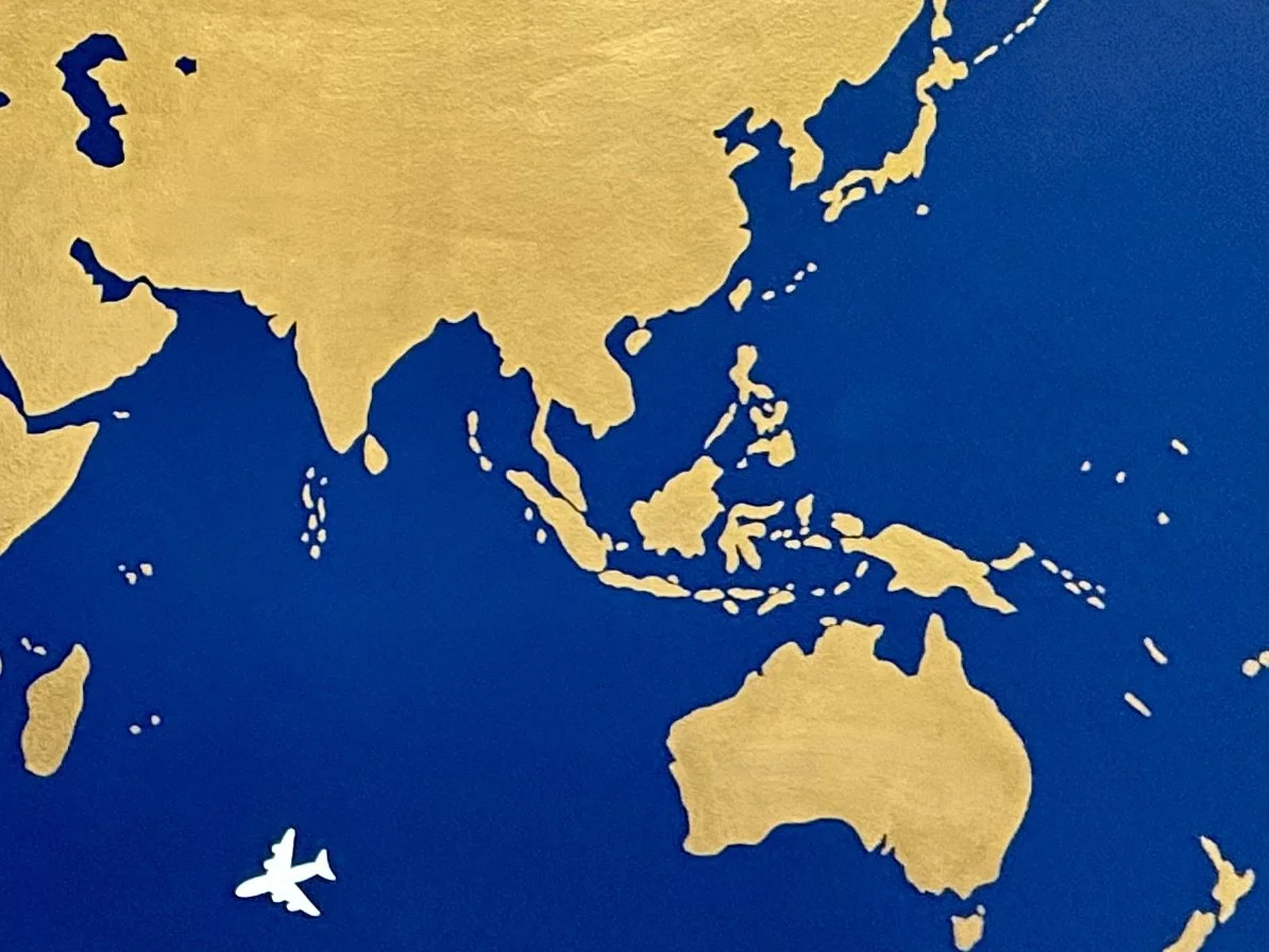 World Map mural (detail), office board room, Denver CO 2026