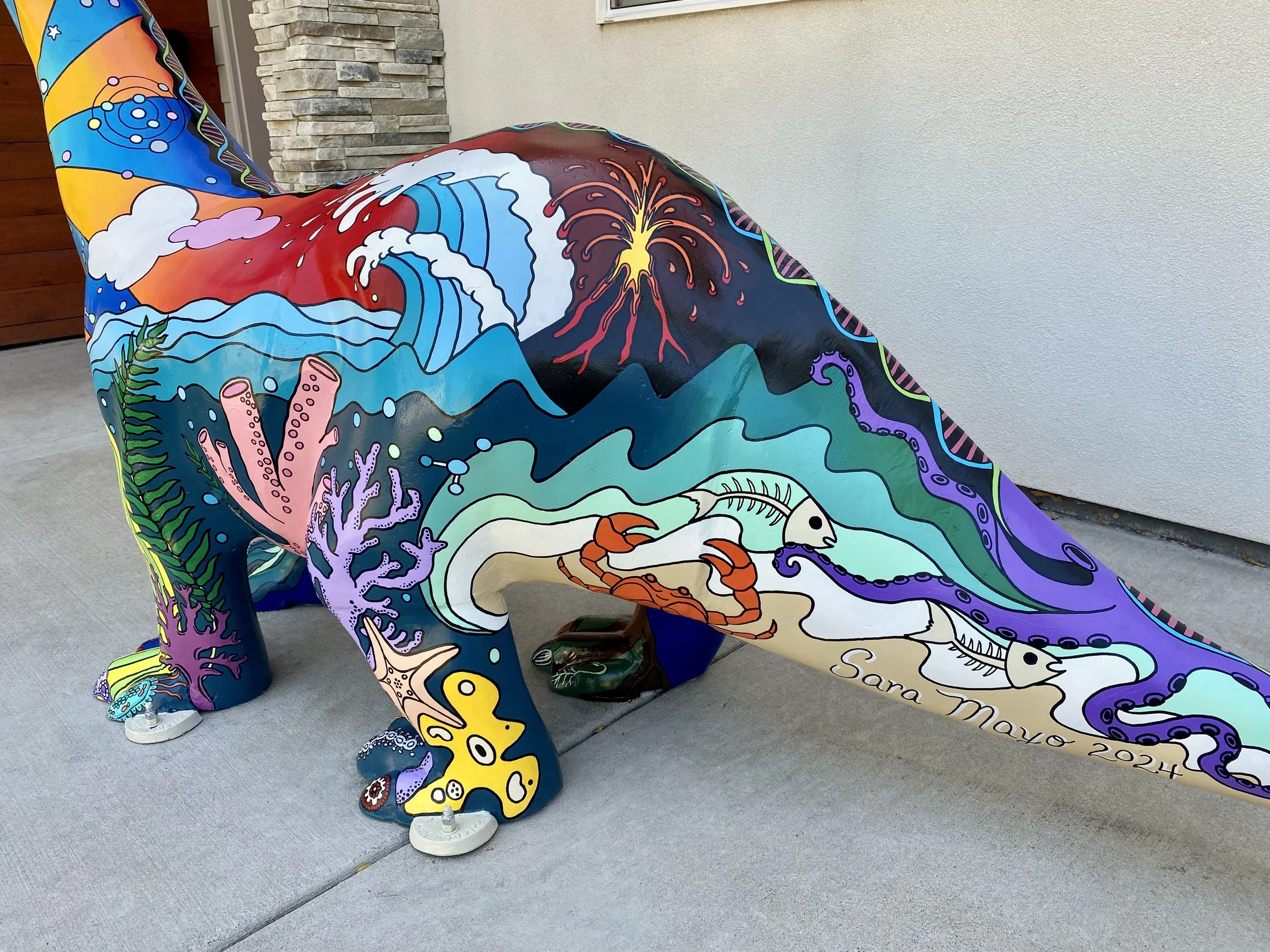 Pete The Dinosaur: "Evolution" (detail), private residence, Denver, CO