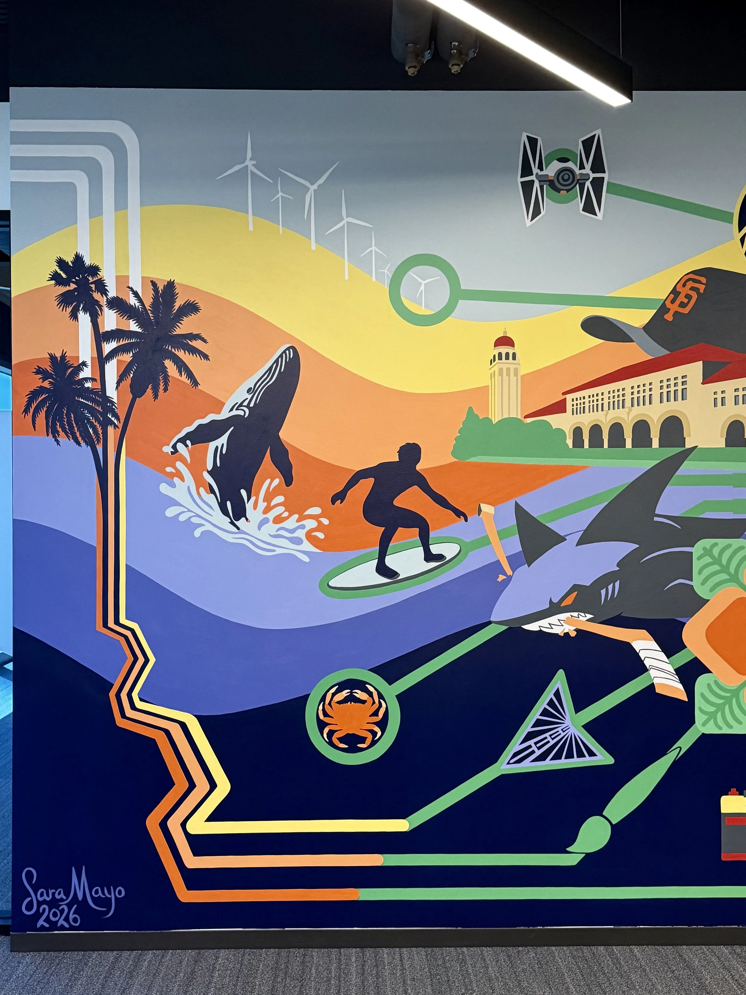 Bay Area Tech Mural (detail), Cloudera Global Headquarters, San Jose, CA, 2026