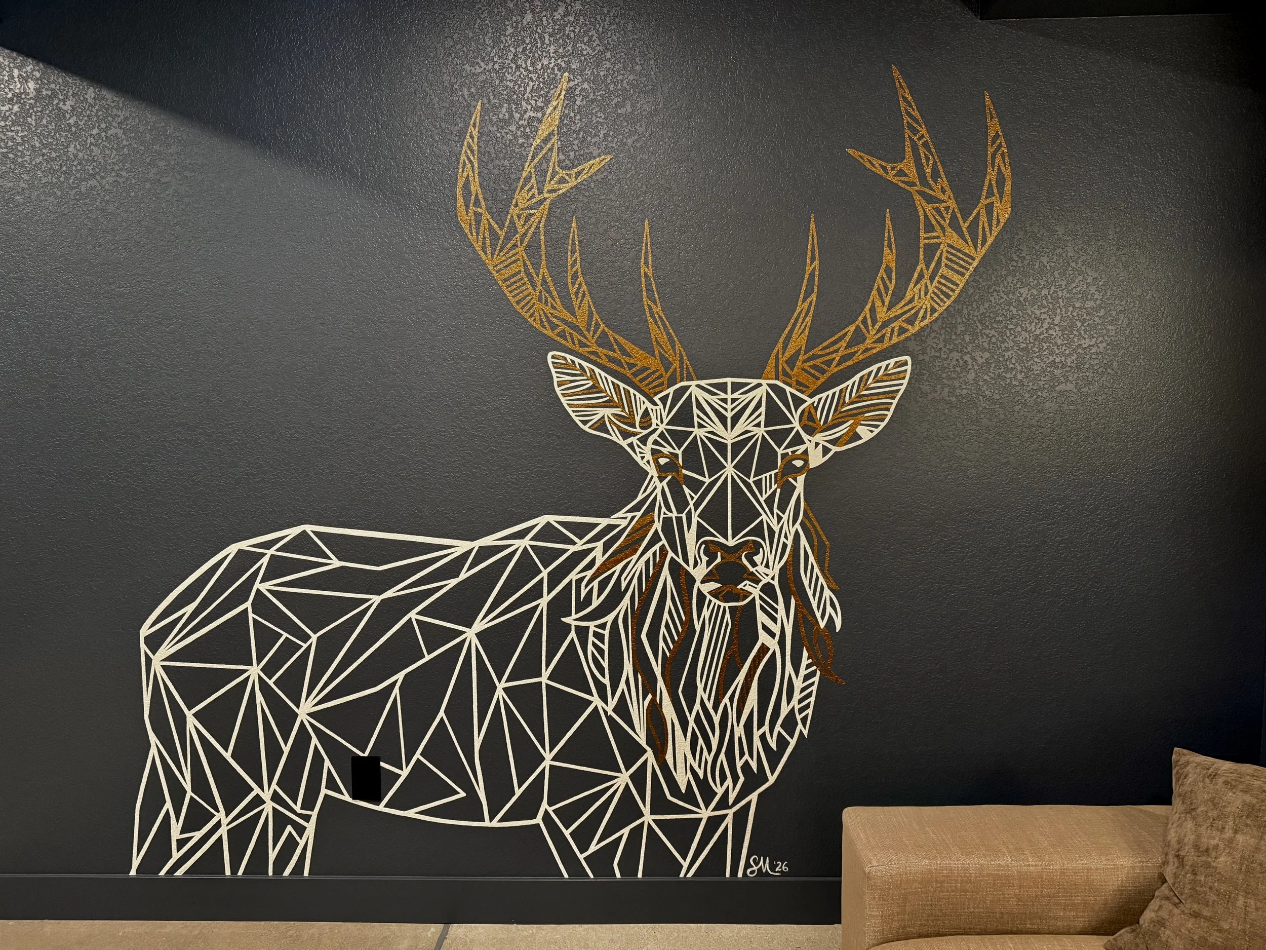 Speakeasy Reindeer, 7'h x 8'w, private residence, Denver, CO, 2026