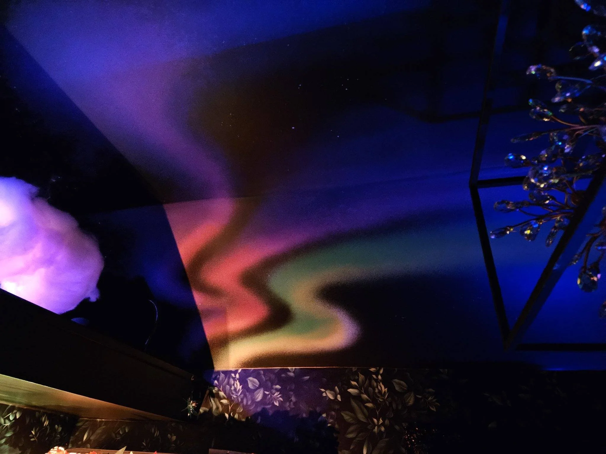 Northern Lights ceiling in "speakeasy" shed, private residence, Lakewood, CO, 2026