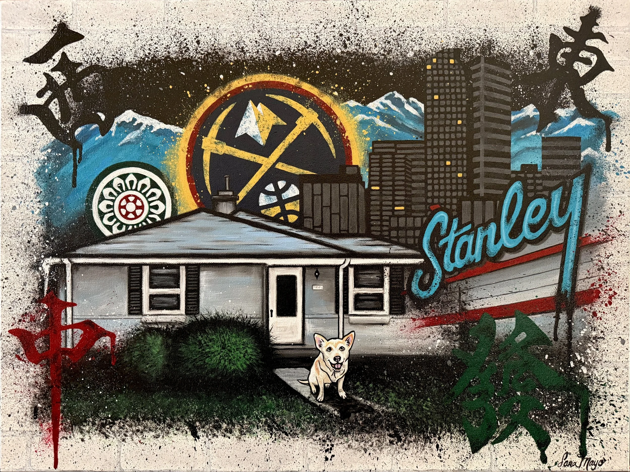 Custom painting for Denver resident, Acrylic on Canvas, 18"x24", 2026