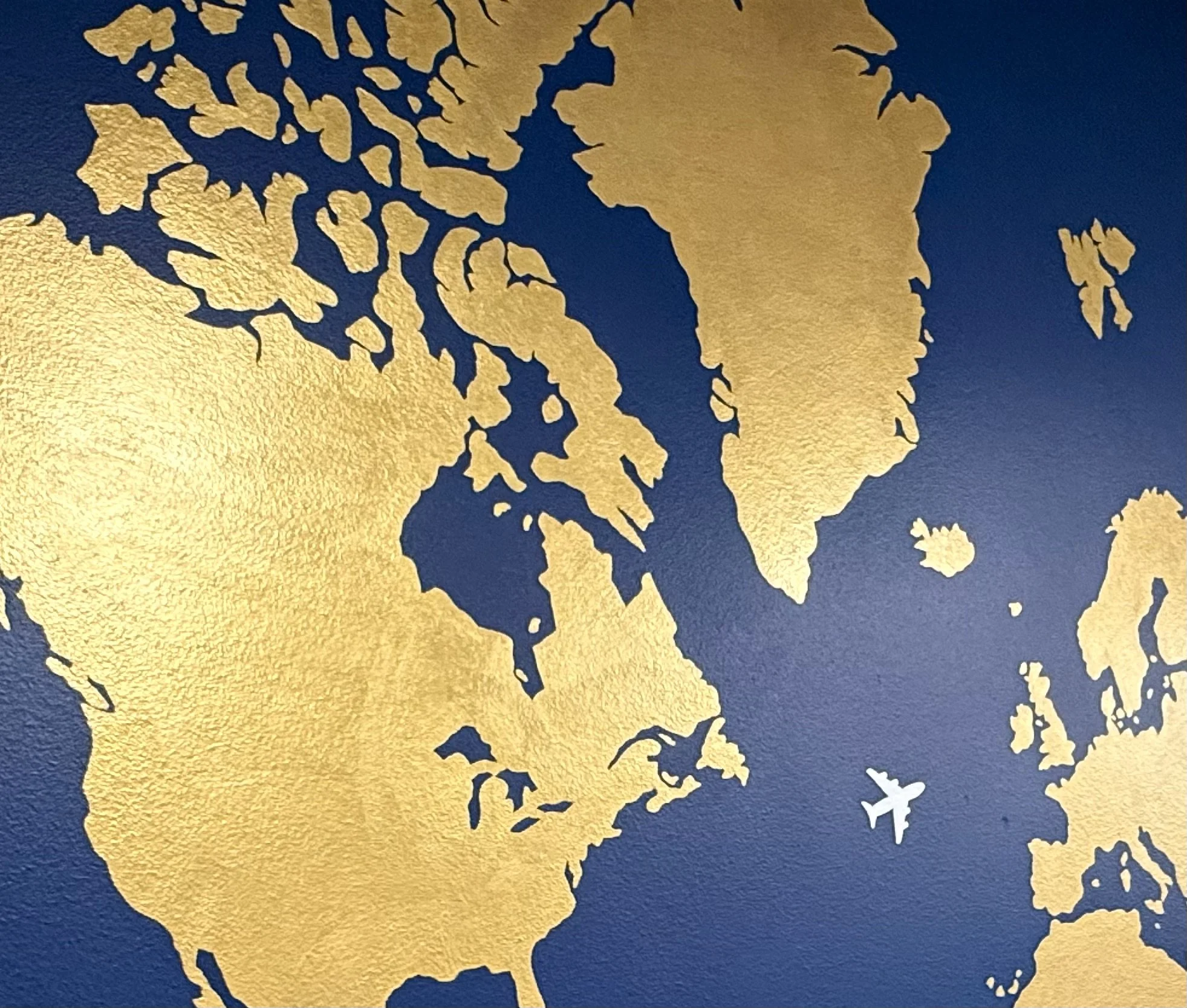World Map mural (detail), office board room, Denver CO 2026
