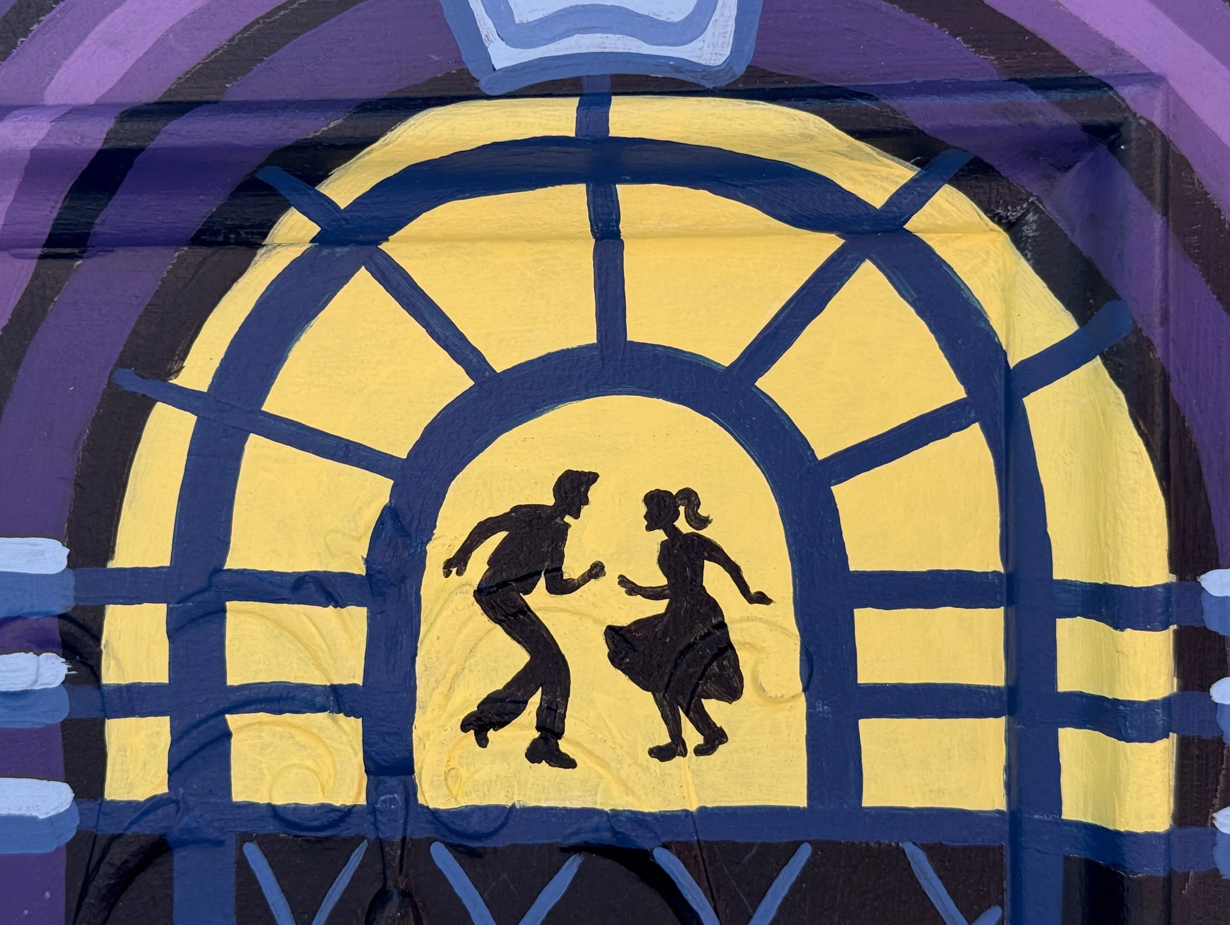"The Design of Rhythm" painted piano (detail), 2026