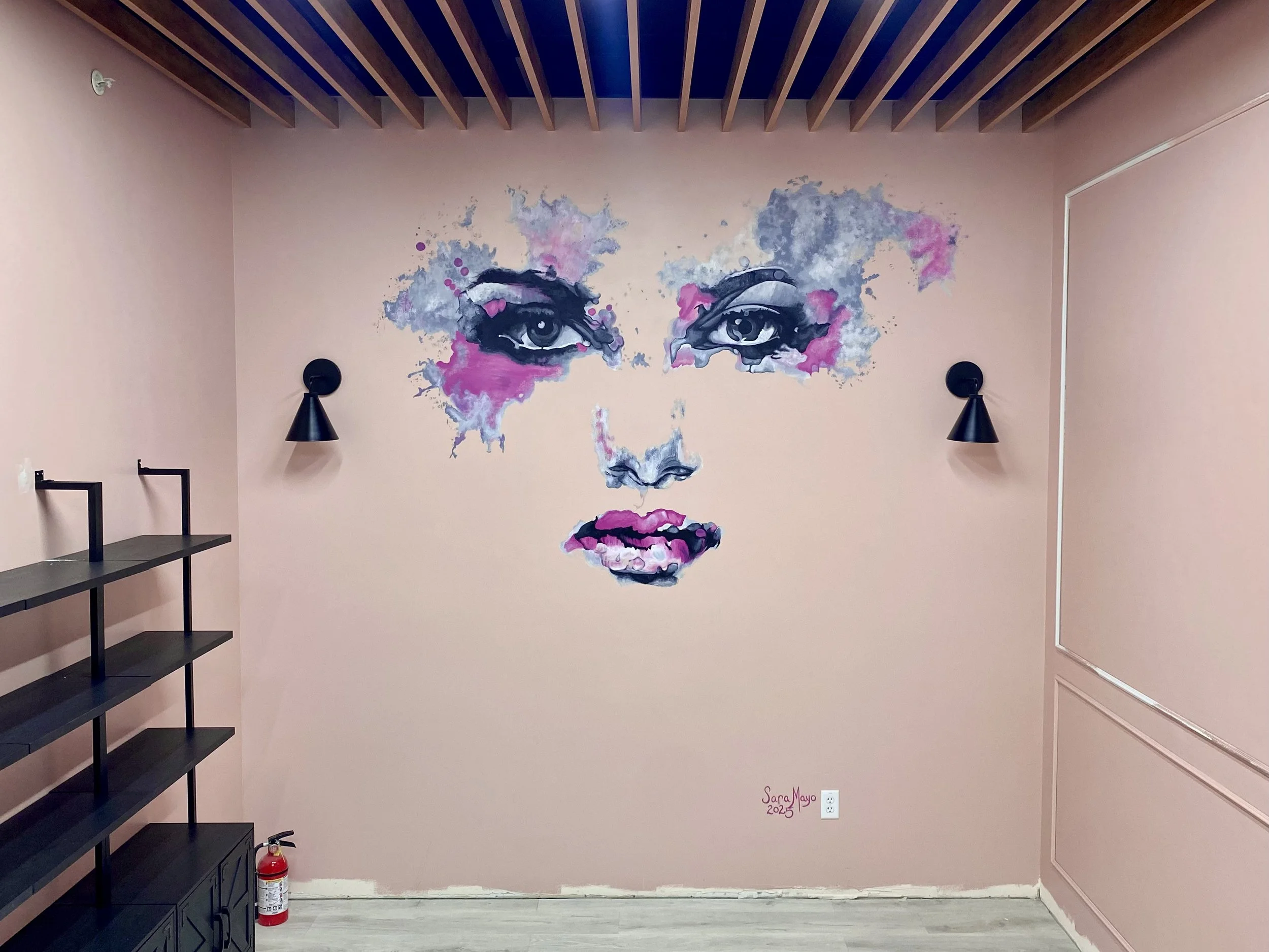 Face Spa Mural, 5'h x 6'w, Let's Face It Spa, Denver, CO, 2025