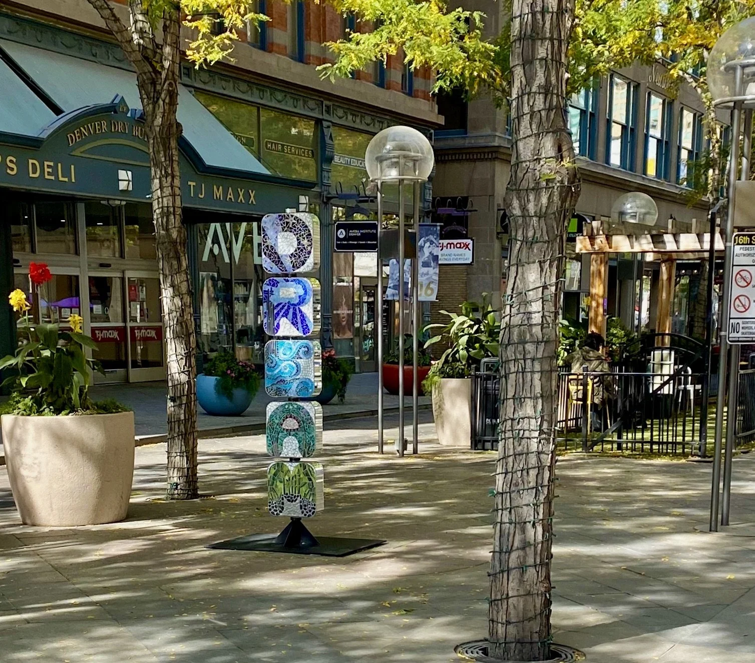 "Dream"
Mosaic kinetic sculpture,
16th St. Mall, Denver, CO, 2020 
