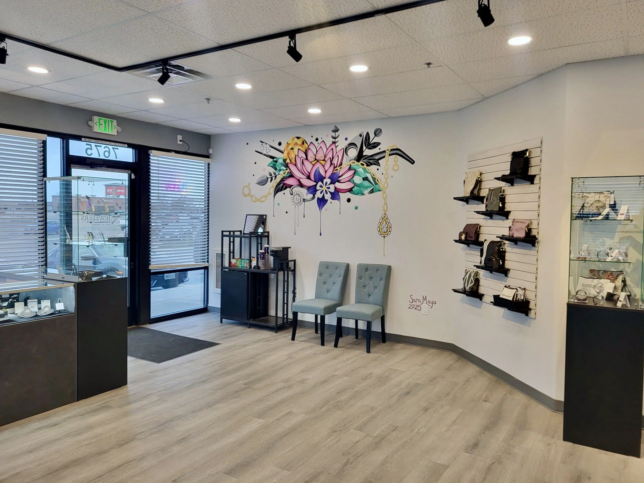 Jewelry Store Mural,  6.5'w x 4'h, Marie Jewelers, Peyton, CO, 2025