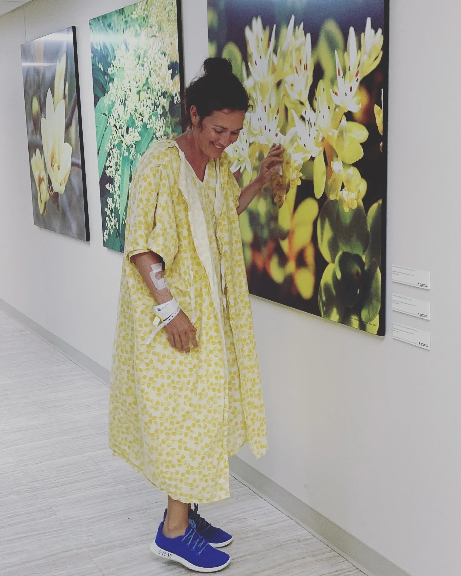 Altruistic kidney donor Beth Burbridge was up walking just hours after surgery, wearing shoes that marked “one of the best experiences” of her life.