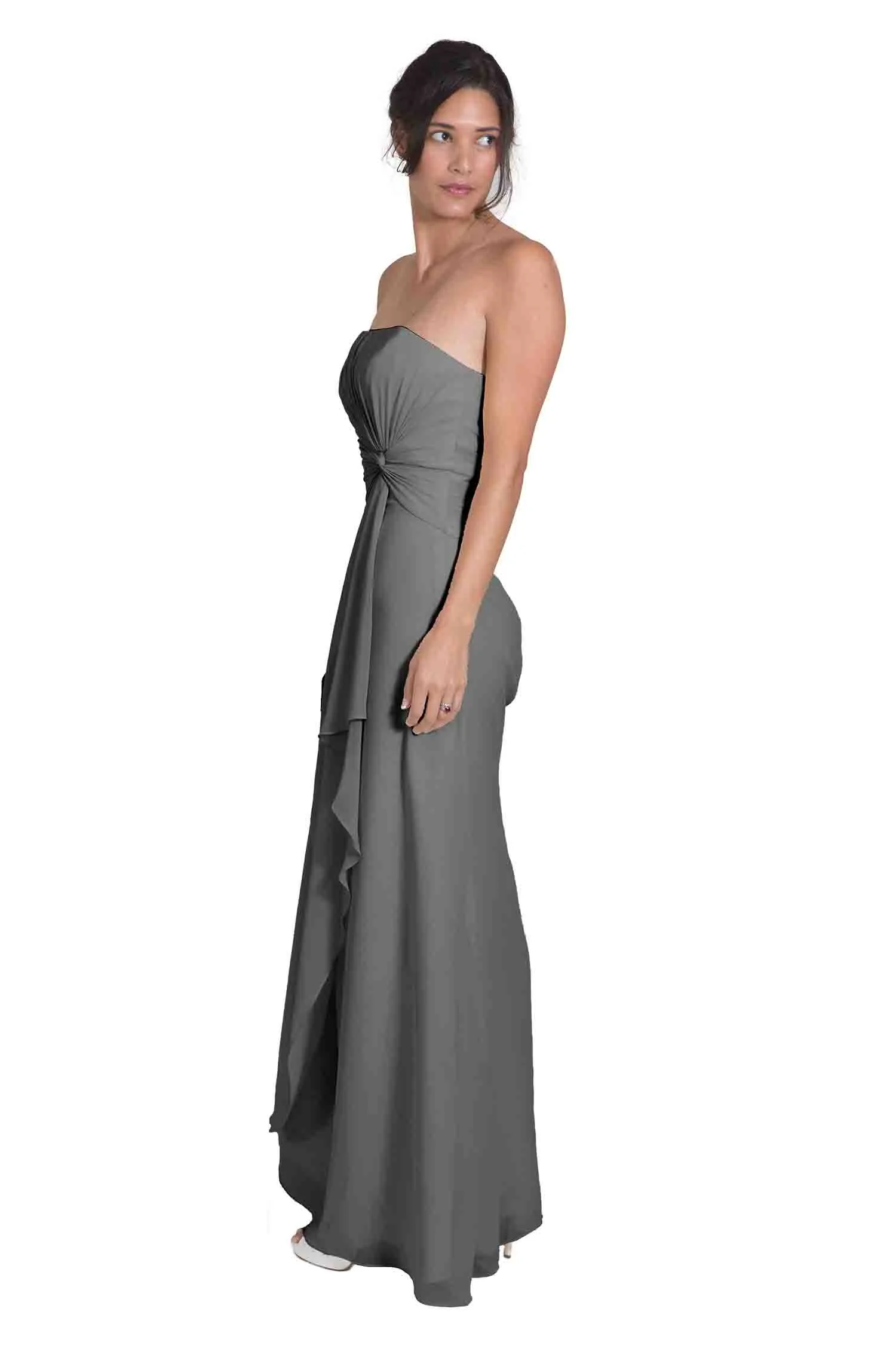 Bridesmaid Dress NZ April - Grey Left